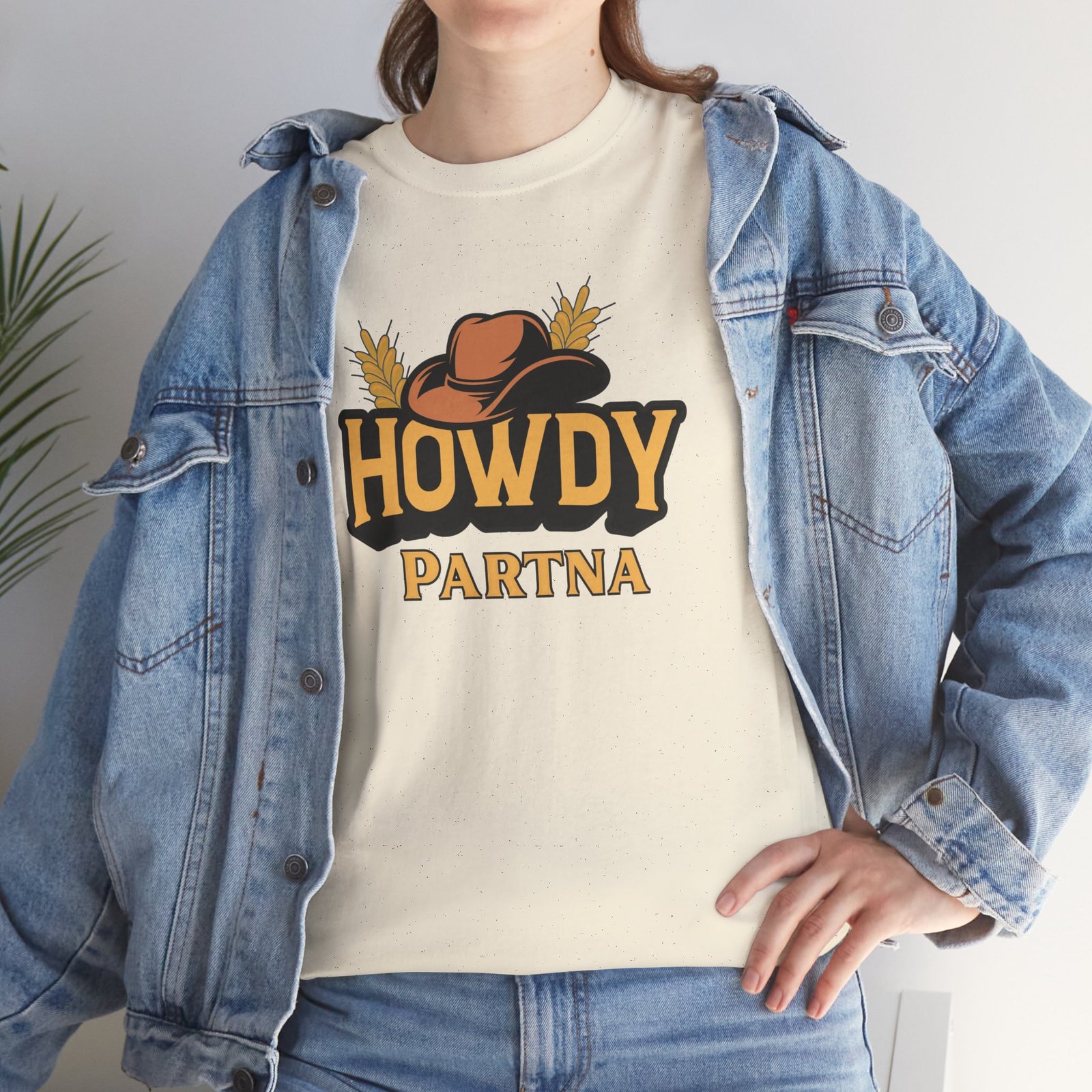 Howdy Partna  — Western Cowboy Hat Unisex T-Shirt - Image 24