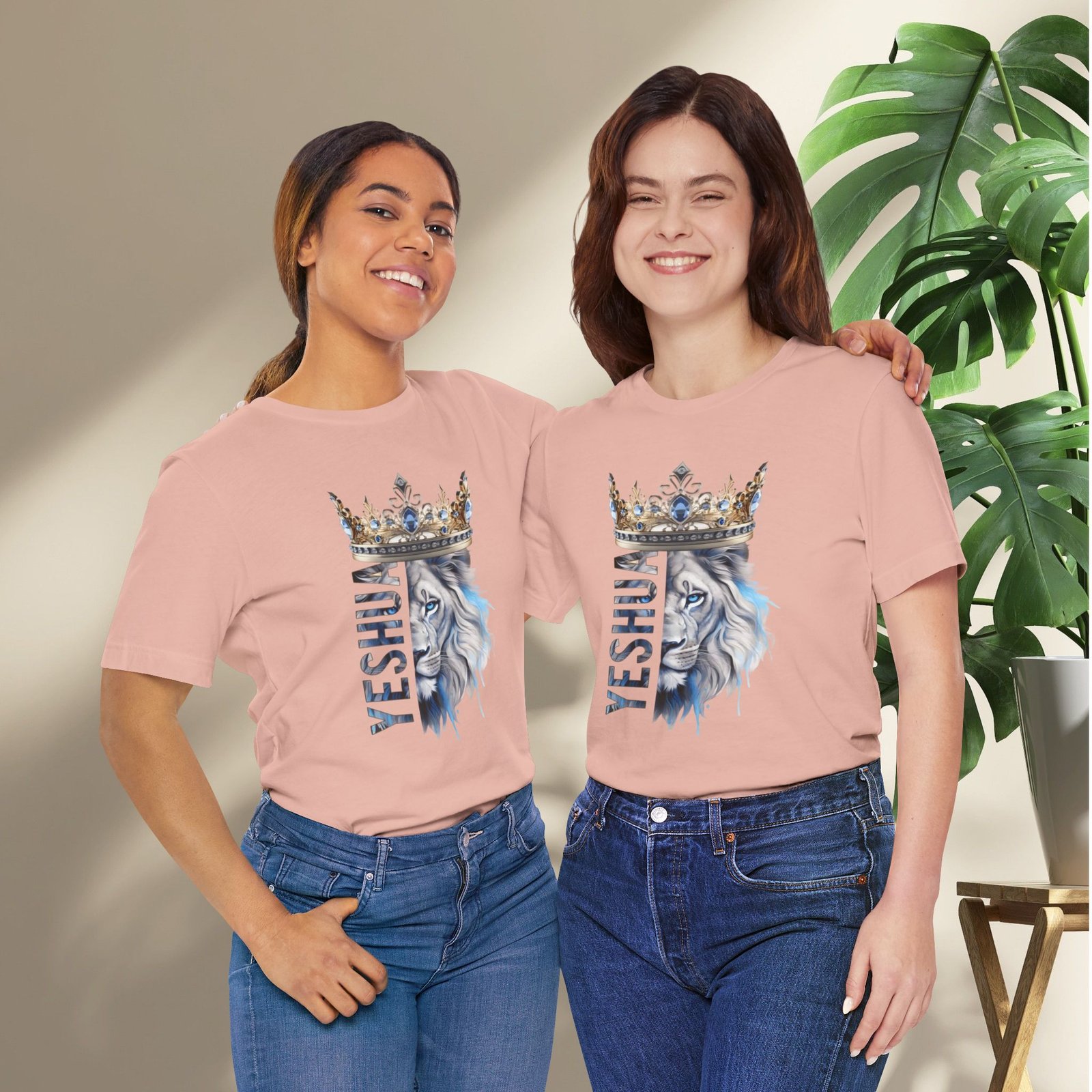 King of Kings - Crowned Yeshua Lion Unisex Tee - Image 14
