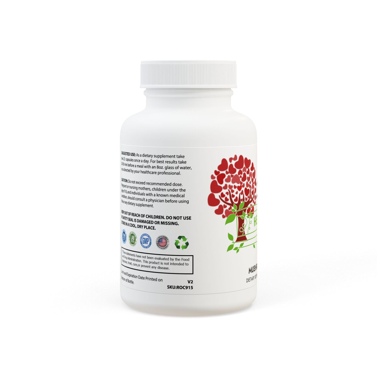 Inspired Healthy Living Mushroom Blend Supplement (60 Capsules) - Image 2