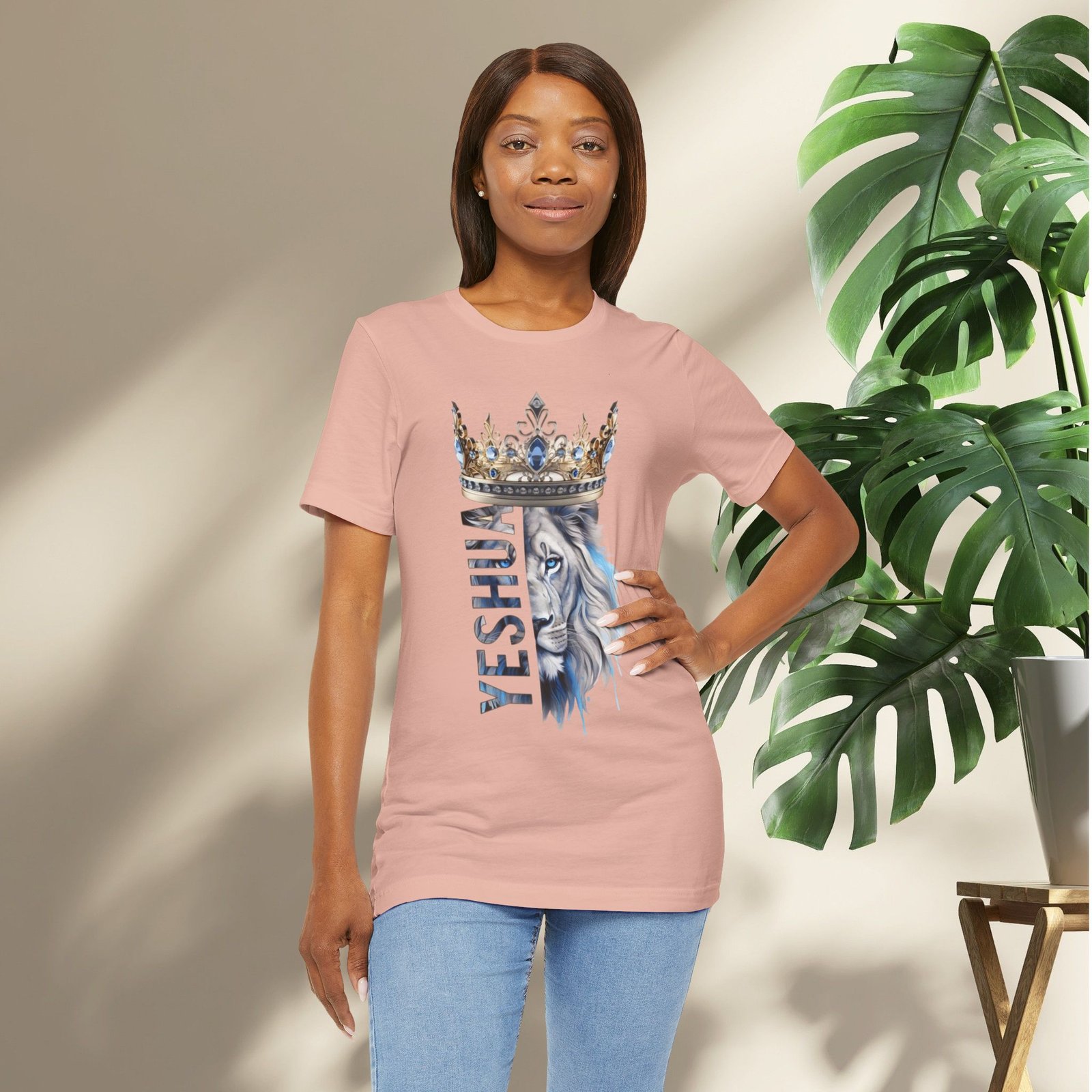 King of Kings - Crowned Yeshua Lion Unisex Tee - Image 12