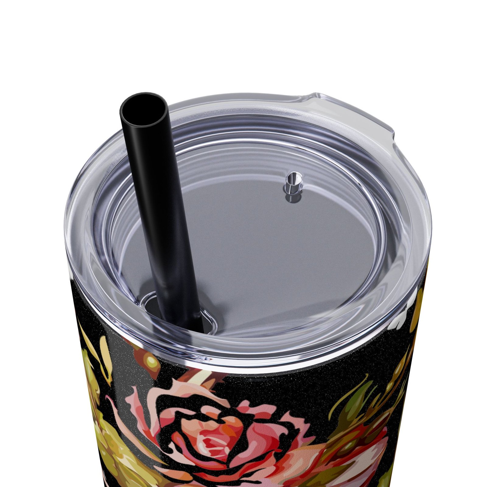 Glitter Rose Skinny Tumbler, 20oz - Multiple Colors - Image 26
