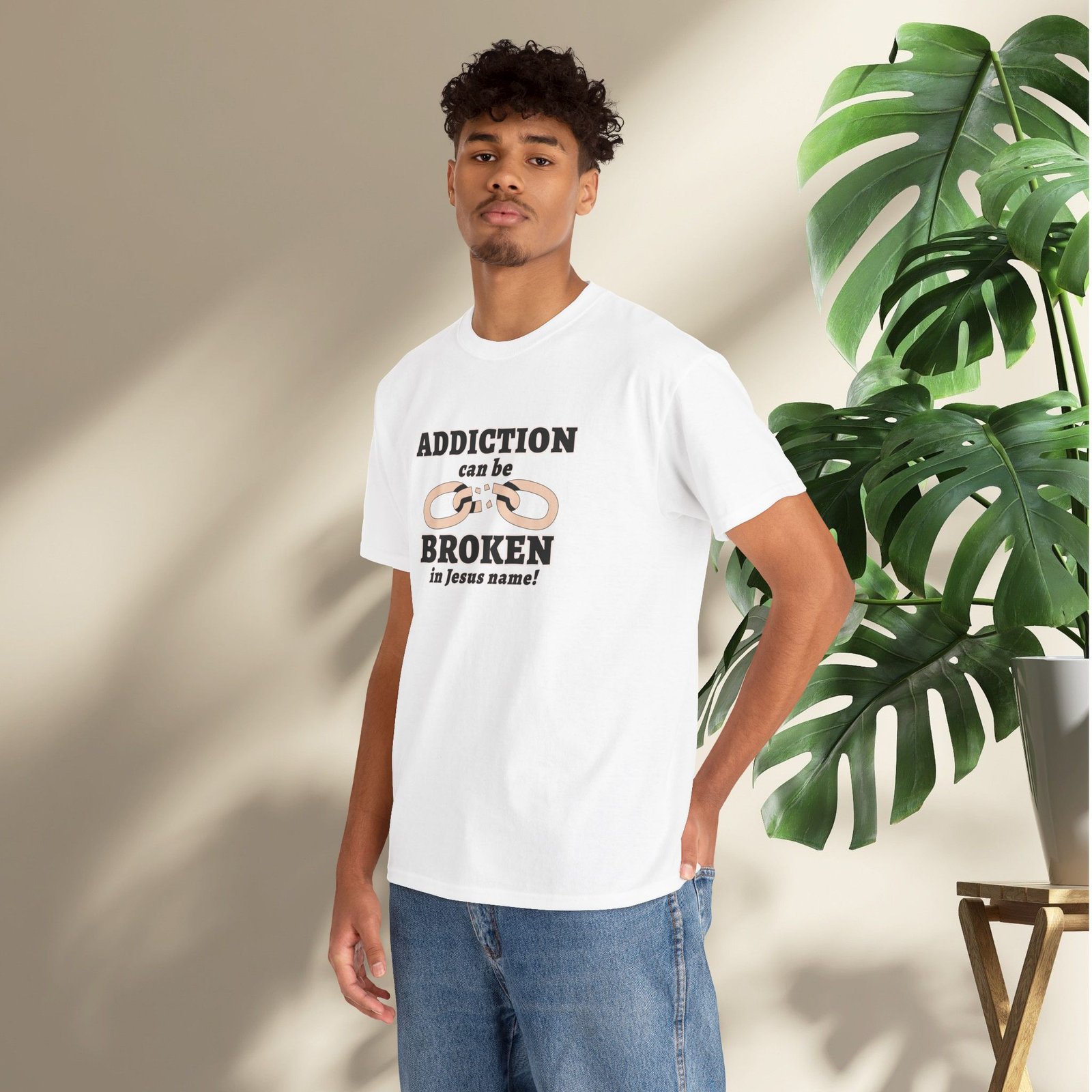 Addiction Can Be Broken  — Faith-Based Recovery T-Shirt - Image 4
