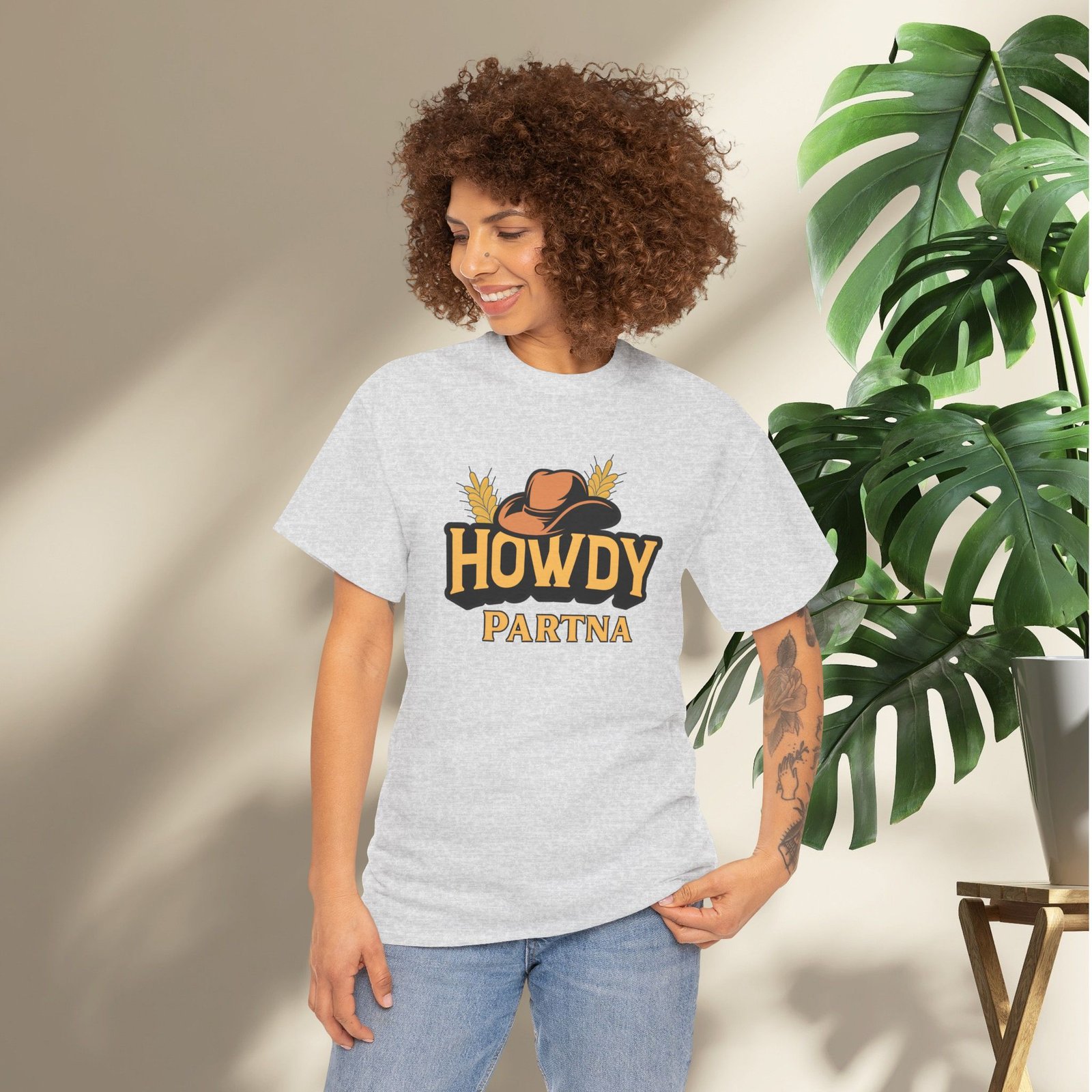 Howdy Partna  — Western Cowboy Hat Unisex T-Shirt - Image 8