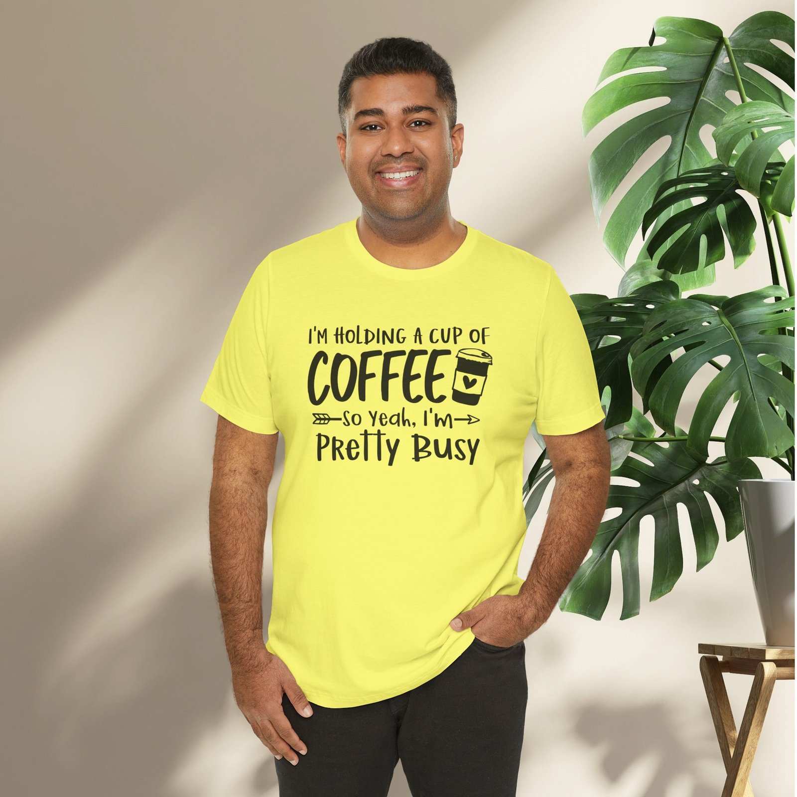 I’m Holding a Cup of Coffee, I'm Pretty Busy Unisex T-Shirt - Image 26