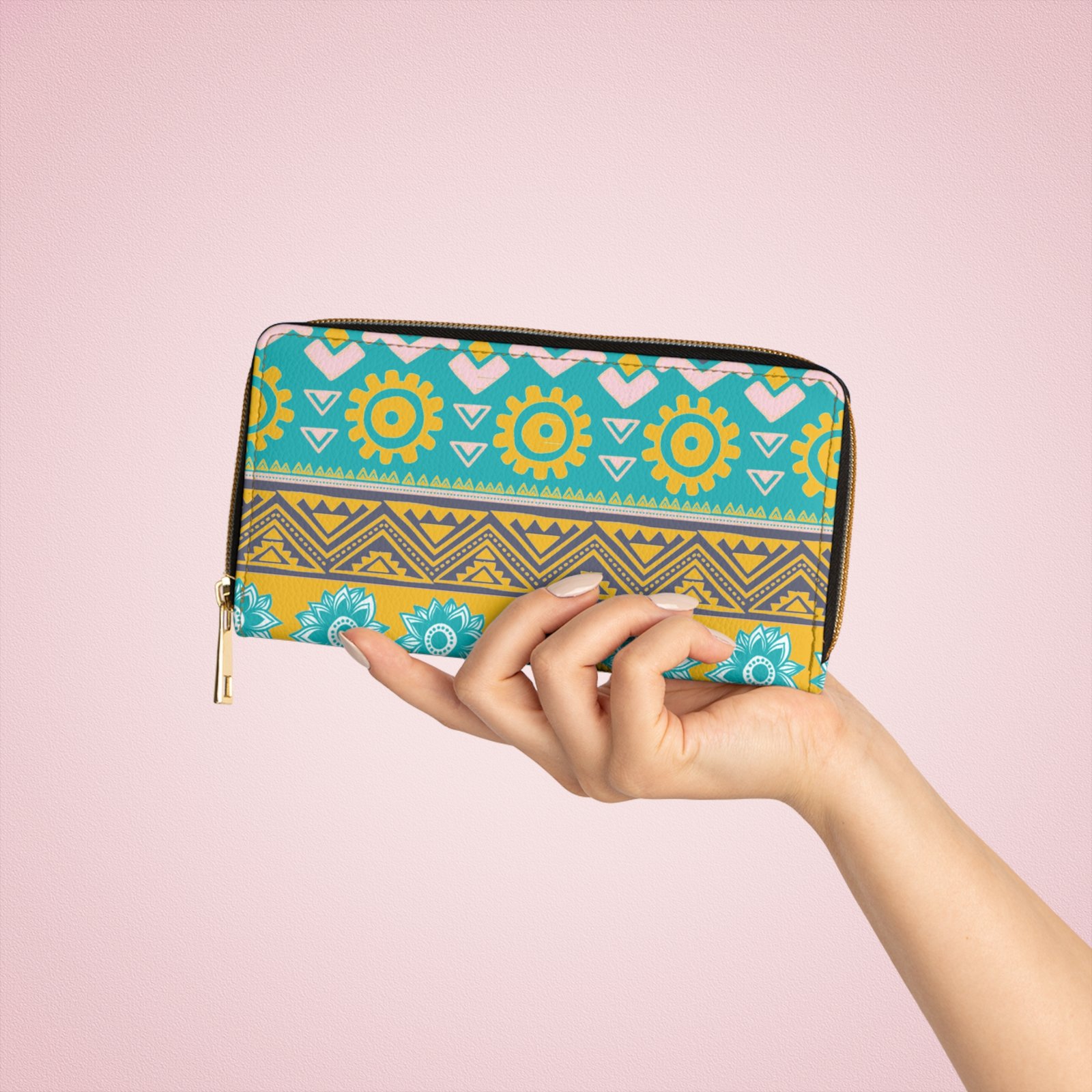 Bohemian Tribal Zipper Wallet - Image 3