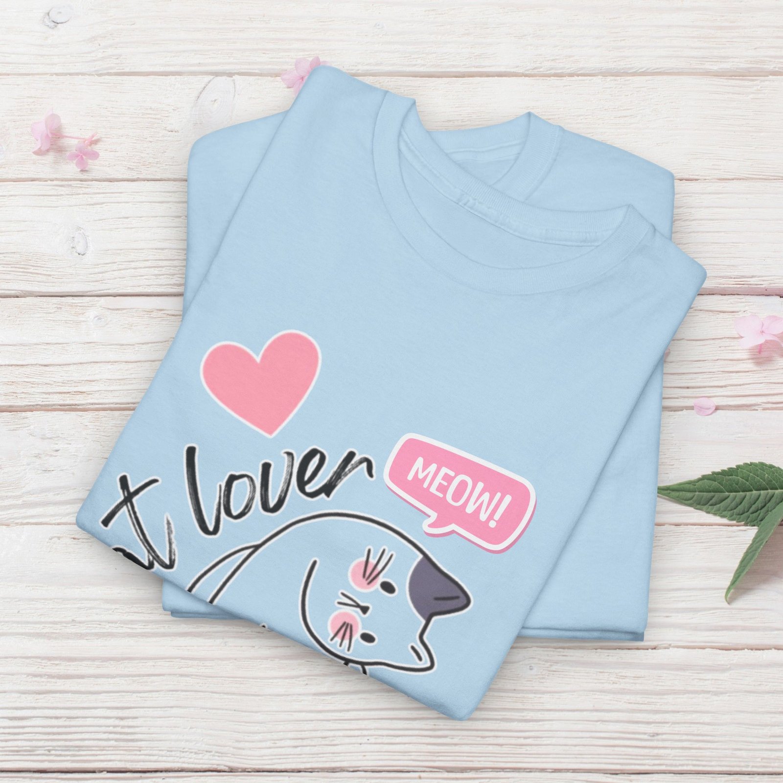 Cat Lover for Life — Cute 'Meow' Graphic Tee - Image 30