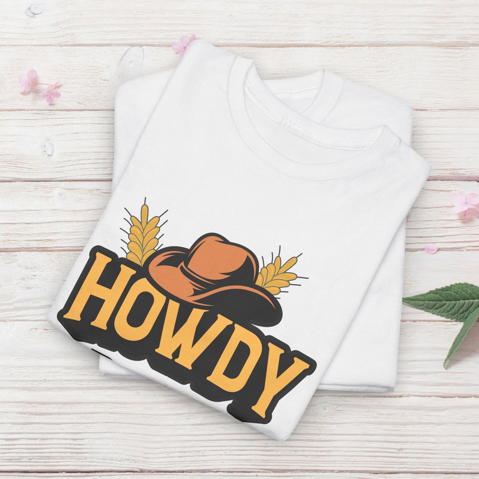 Howdy Partna  — Western Cowboy Hat Unisex T-Shirt - Image 2