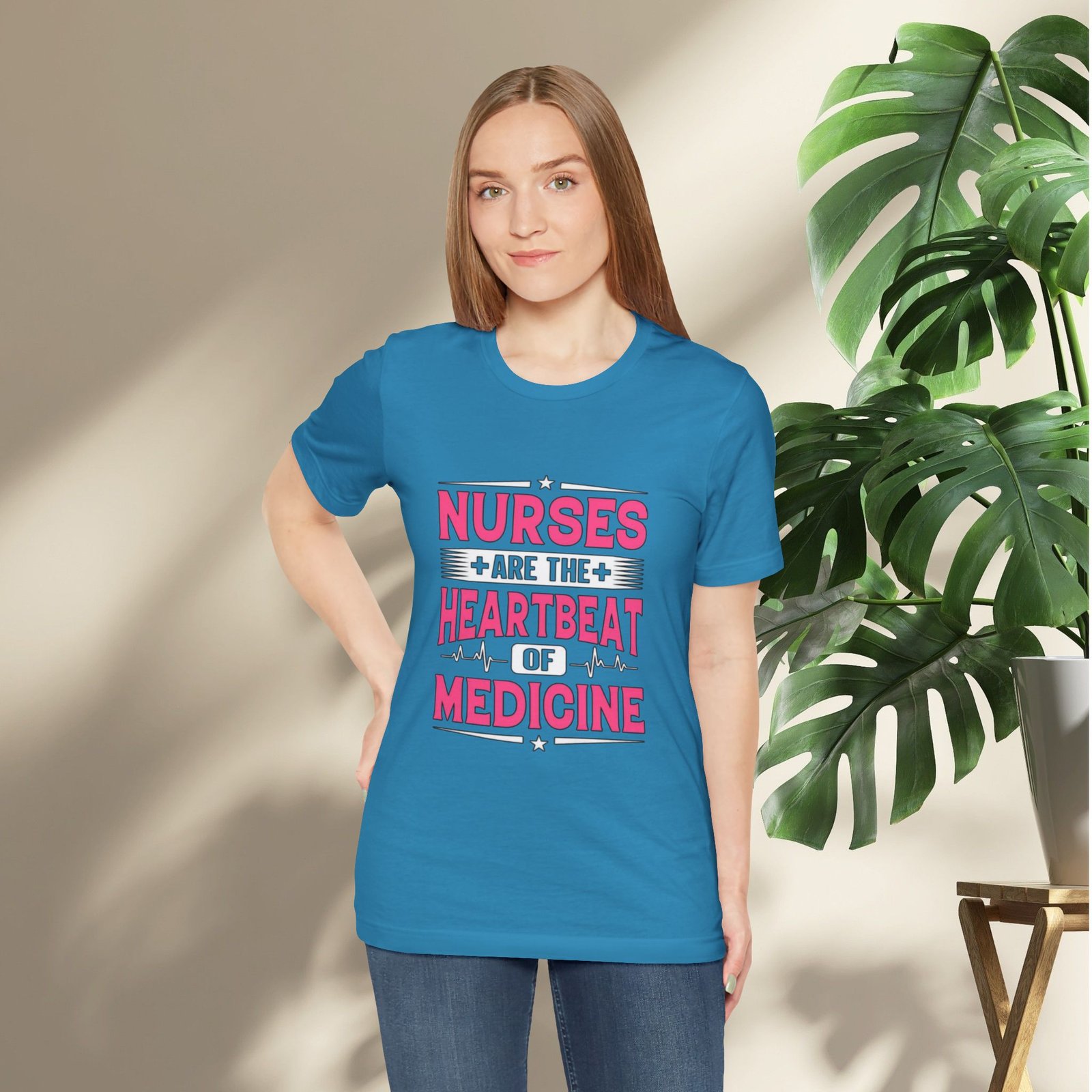 Nurses are the Heartbeat of Medicine Unisex Jersey T-Shirt - Image 18