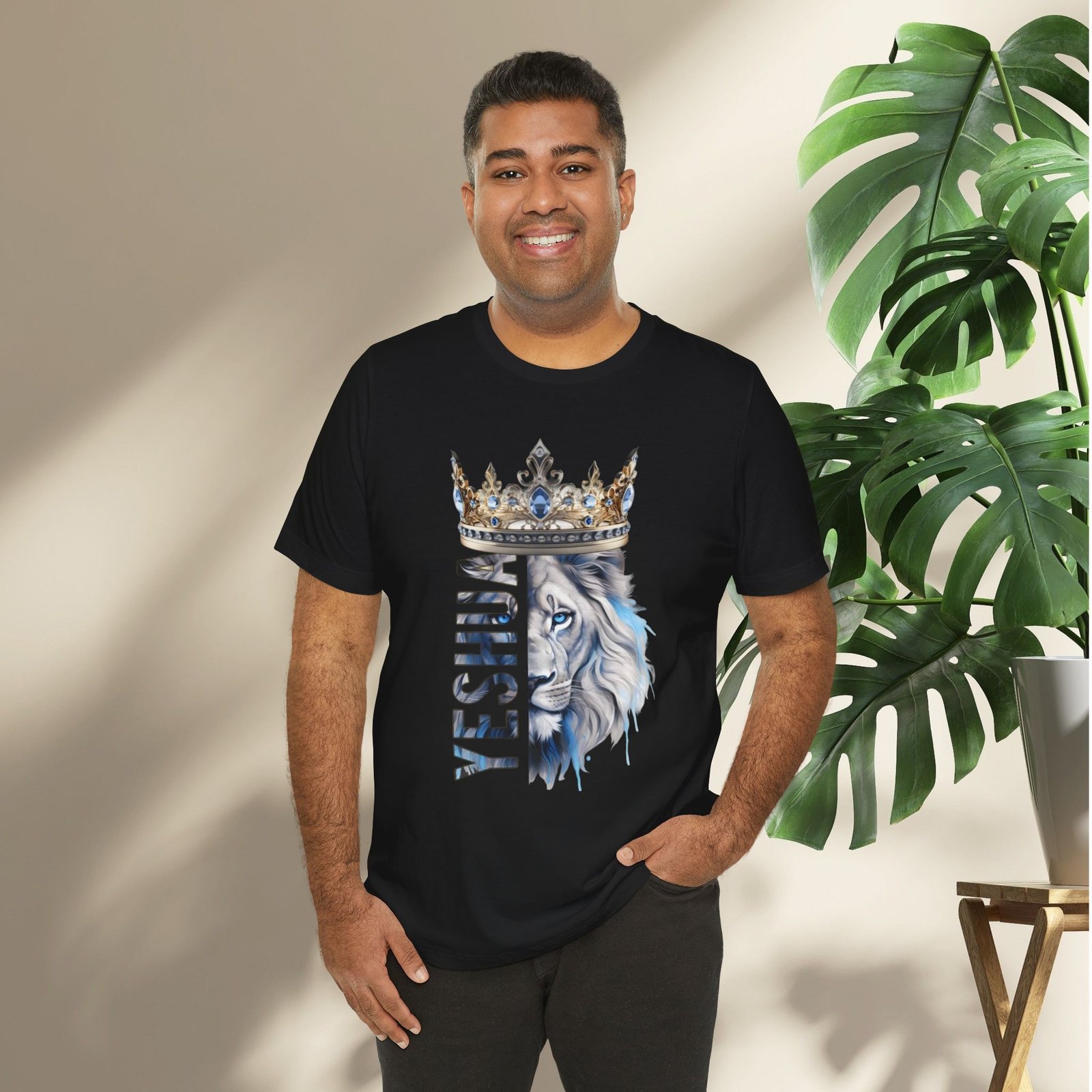 King of Kings - Crowned Yeshua Lion Unisex Tee - Image 18