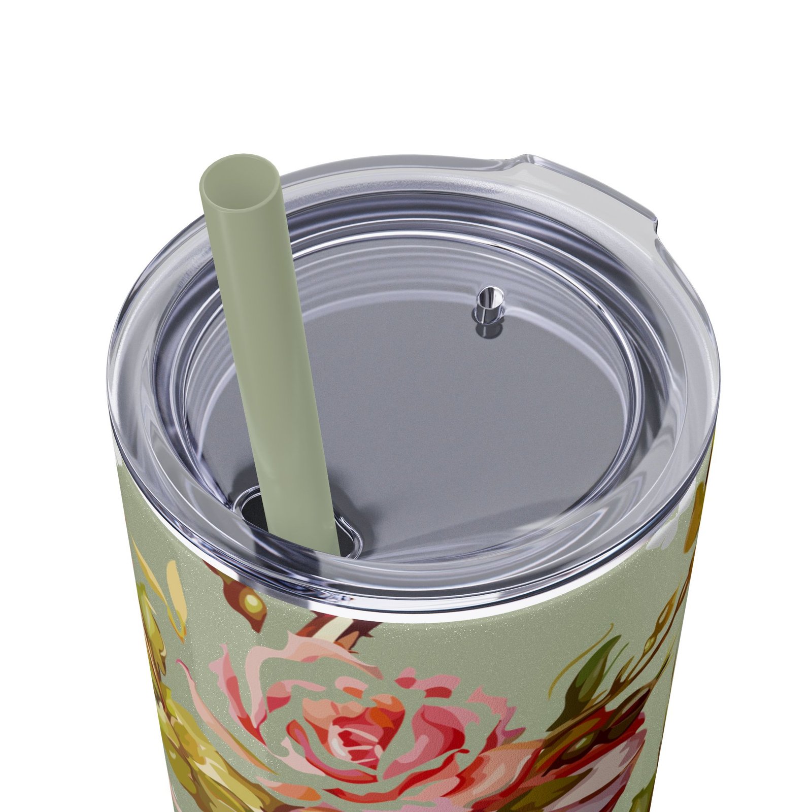 Glitter Rose Skinny Tumbler, 20oz - Multiple Colors - Image 33