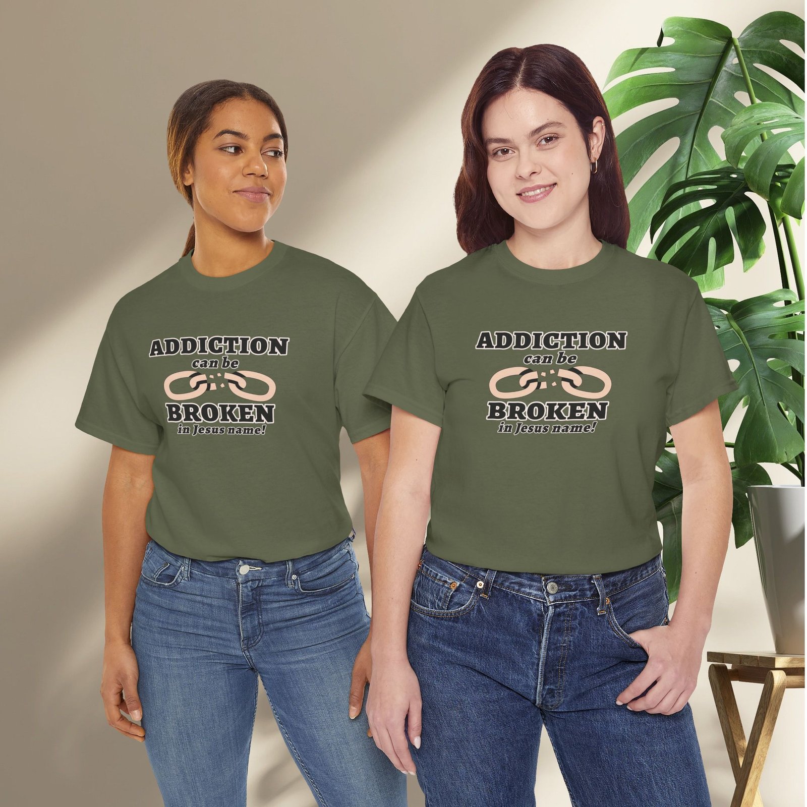 Addiction Can Be Broken  — Faith-Based Recovery T-Shirt - Image 29