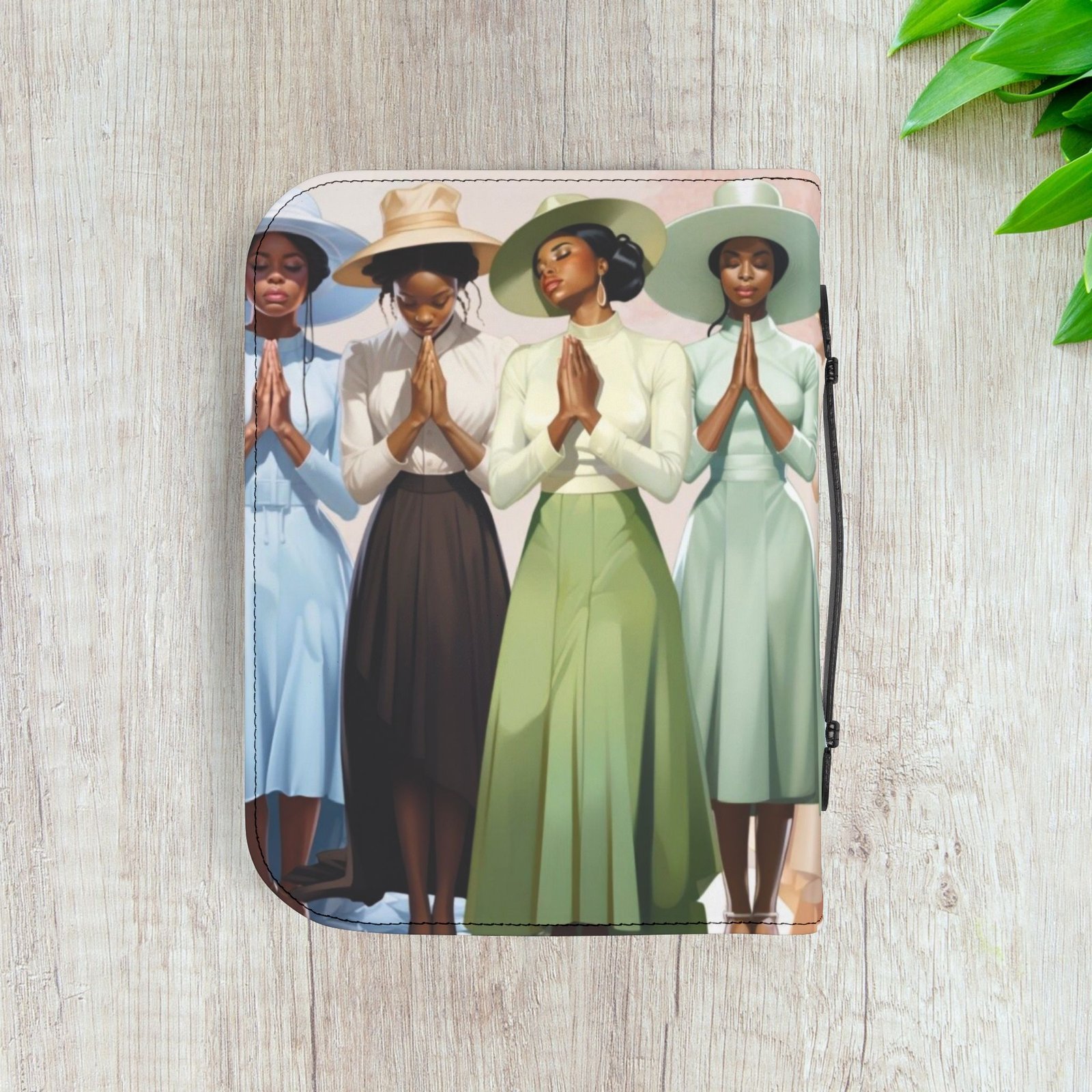 Vintage Praying Church Ladies Bible Cover - Image 17
