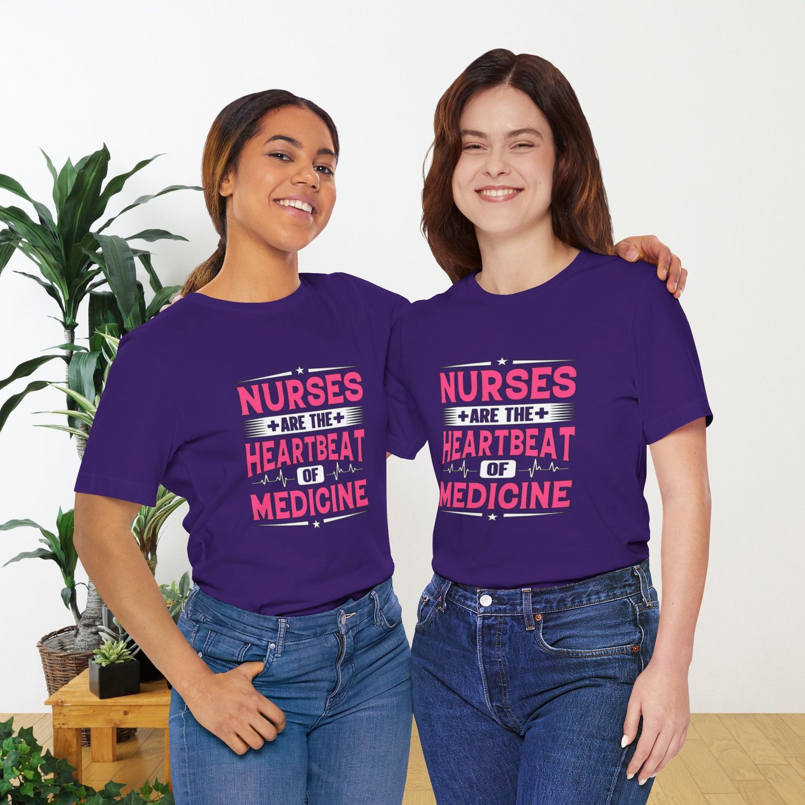 Nurses are the Heartbeat of Medicine Unisex Jersey T-Shirt - Image 28