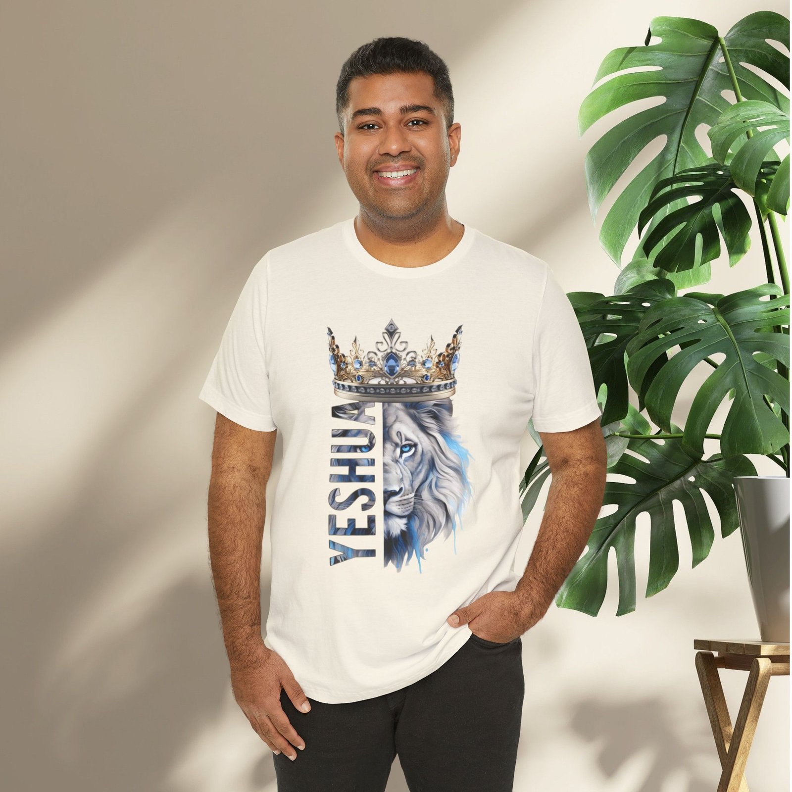 King of Kings - Crowned Yeshua Lion Unisex Tee - Image 25