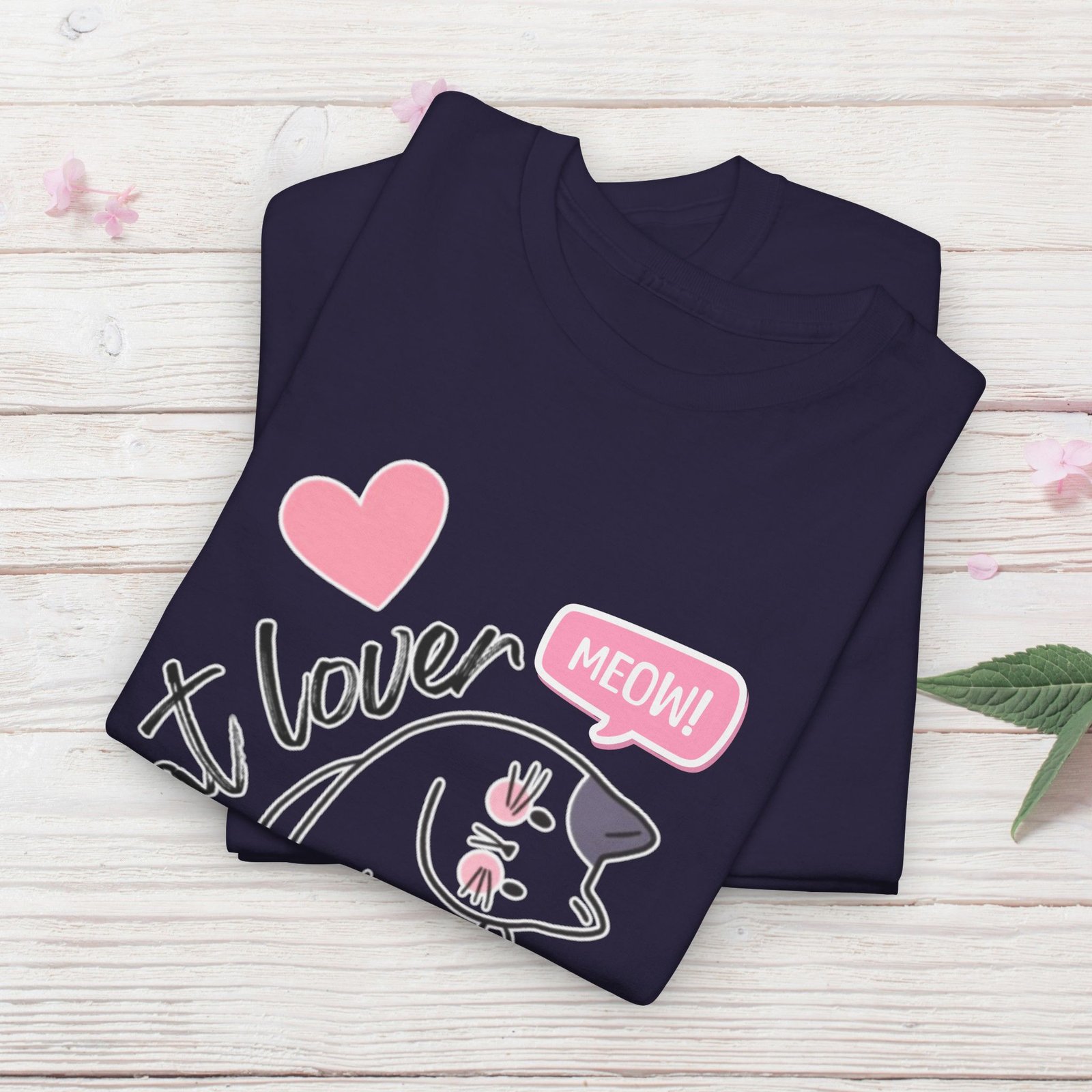 Cat Lover for Life — Cute 'Meow' Graphic Tee - Image 44