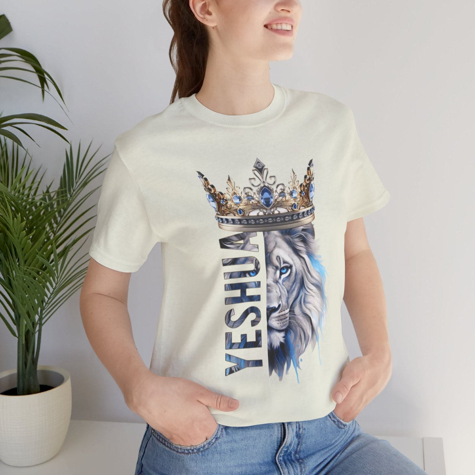 King of Kings - Crowned Yeshua Lion Unisex Tee - Image 34