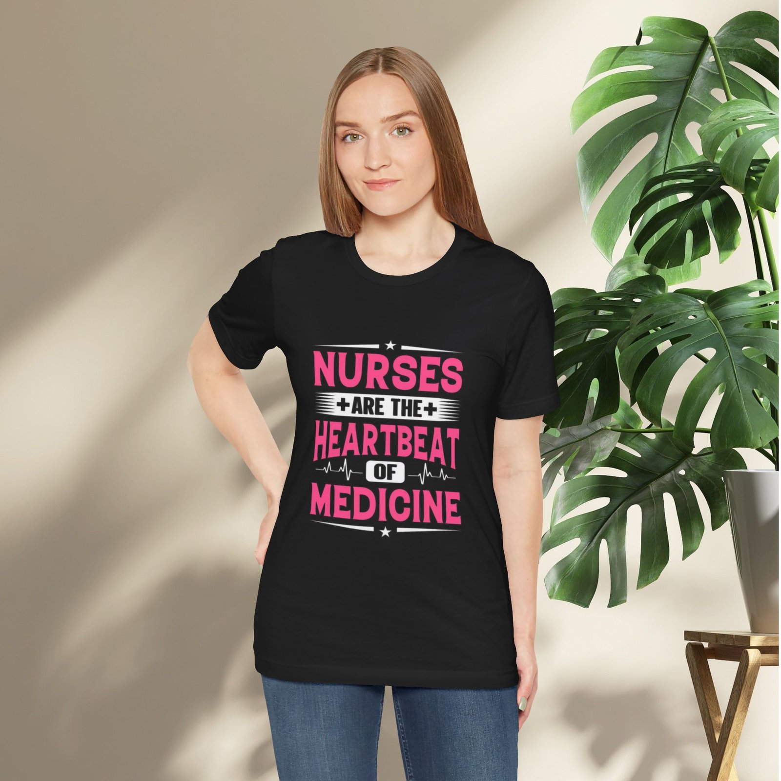 Nurses are the Heartbeat of Medicine Unisex Jersey T-Shirt - Image 10