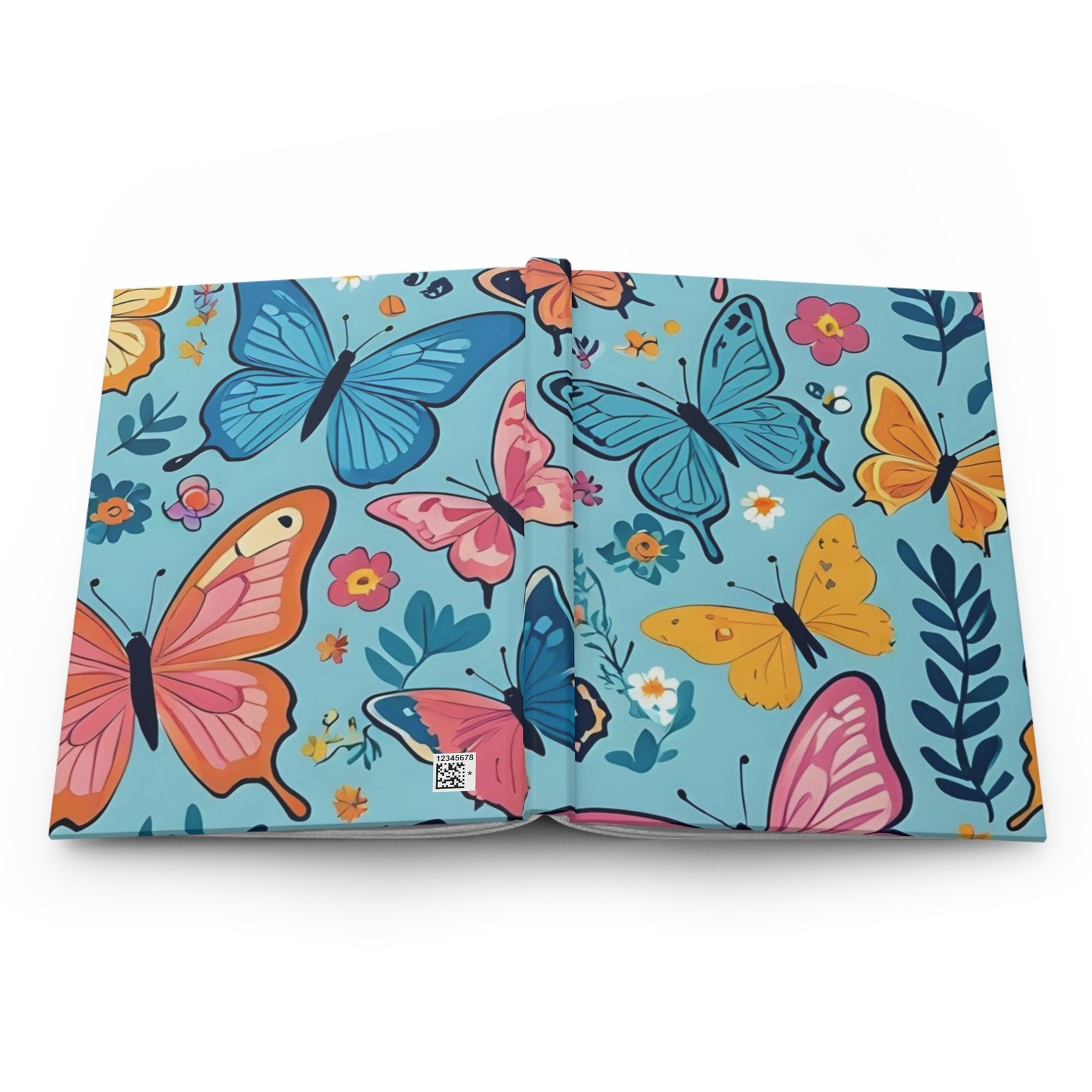 Butterfly Heaven Floral Blue Hardcover Journal - Image 6