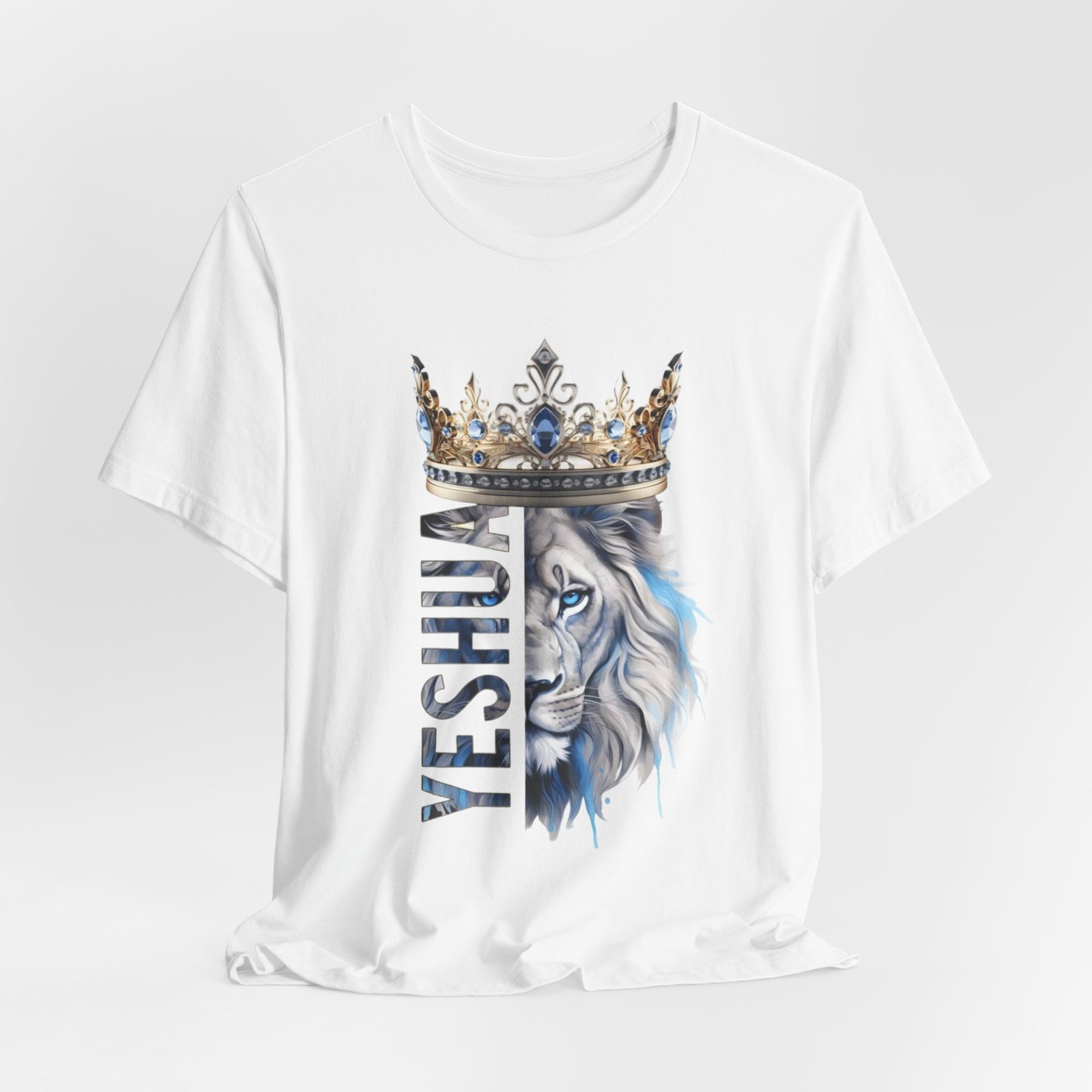 King of Kings - Crowned Yeshua Lion Unisex Tee - Image 3