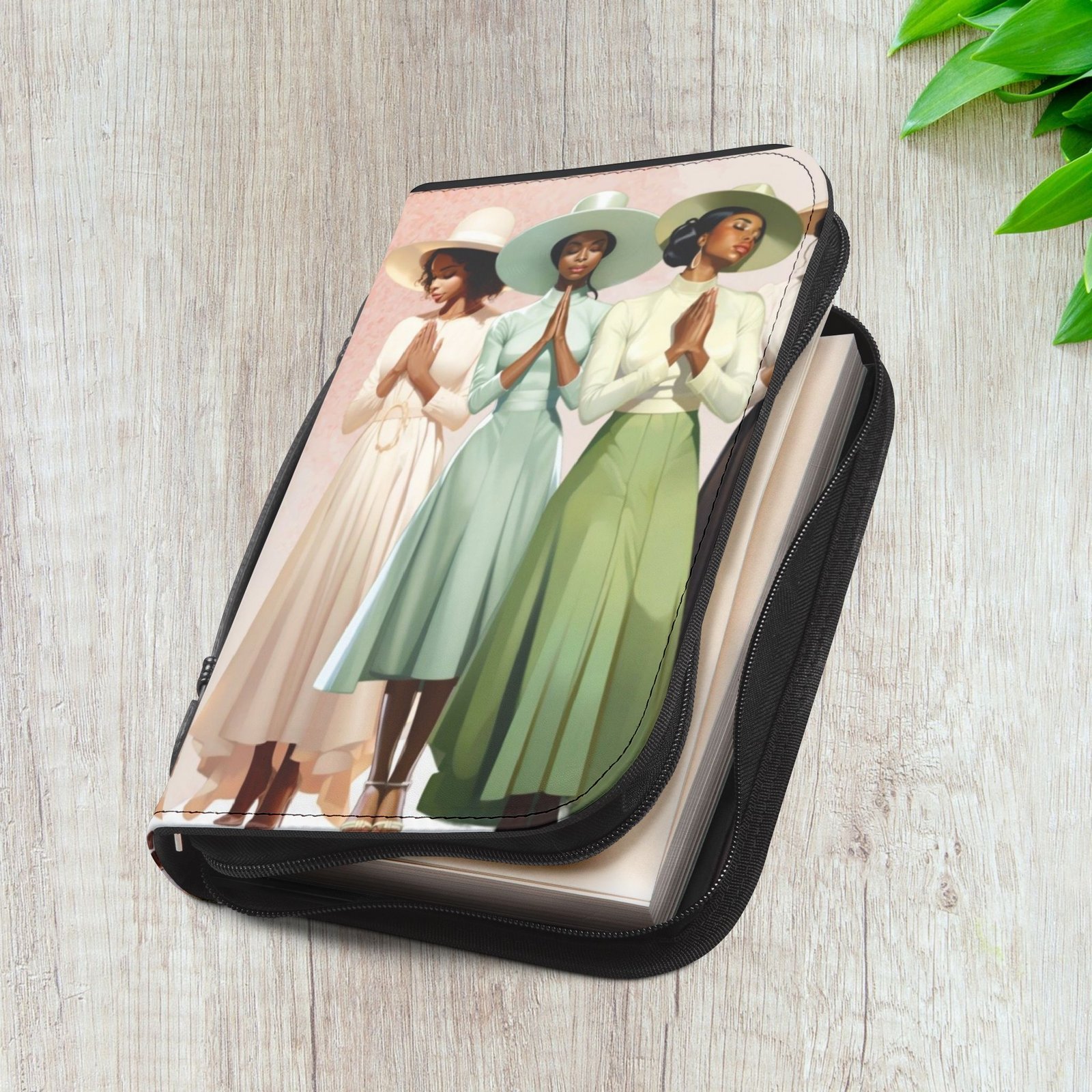 Vintage Praying Church Ladies Bible Cover - Image 10
