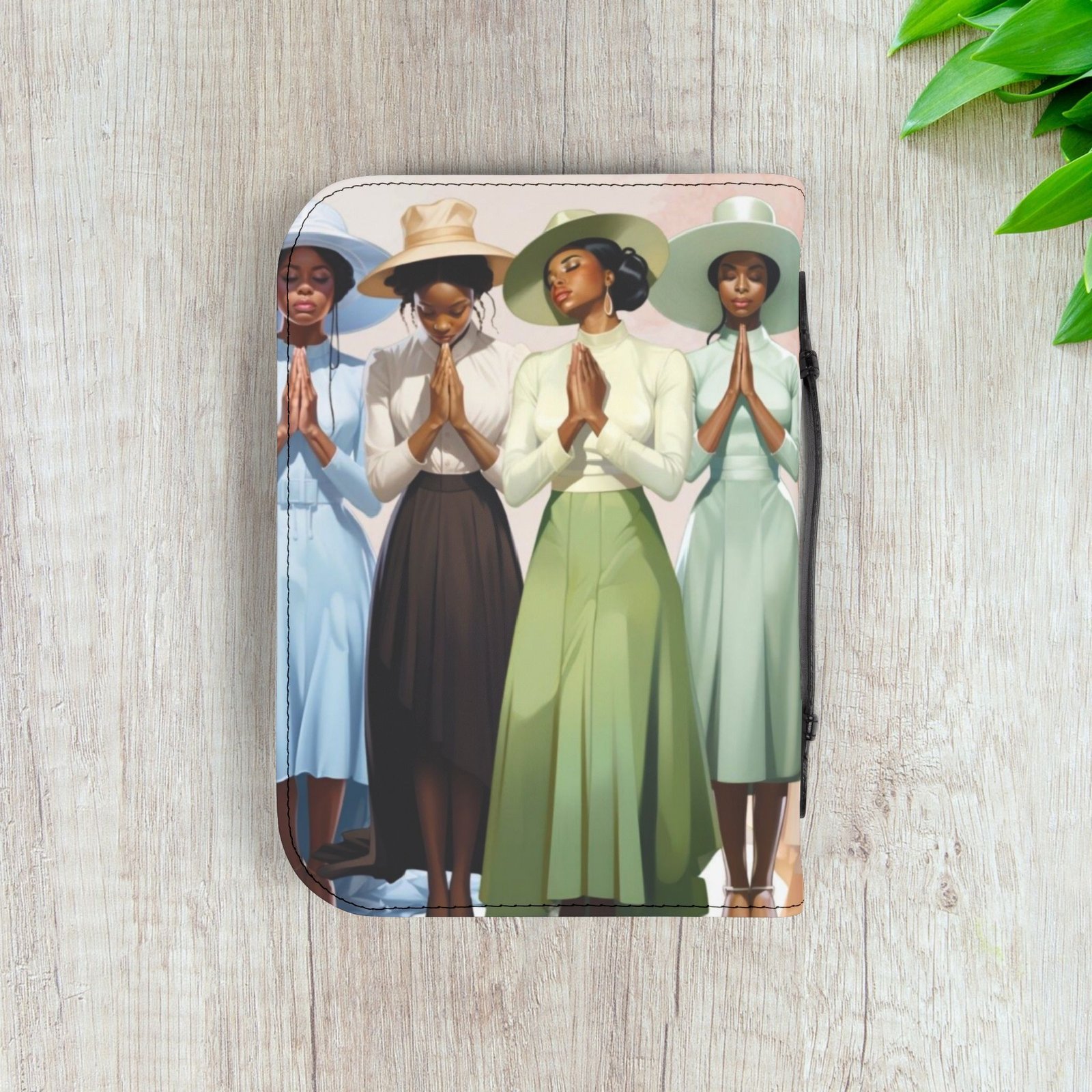 Vintage Praying Church Ladies Bible Cover - Image 12