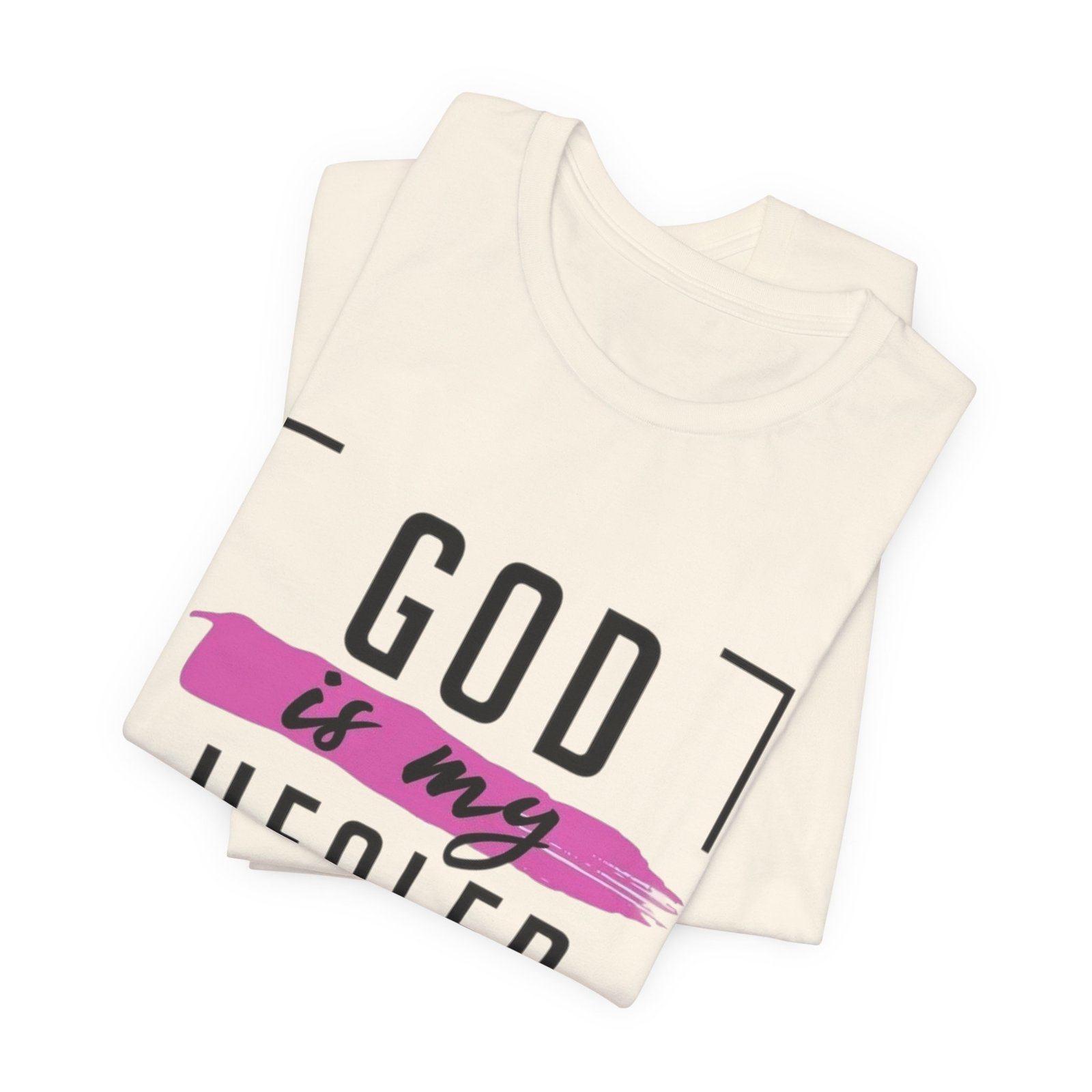 God is My Healer - Pink - Unisex T-Shirt - Image 14