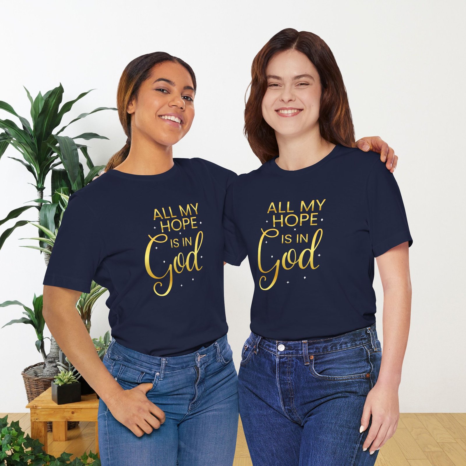 'All My Hope Is In God' T-Shirt - Gold - Image 16
