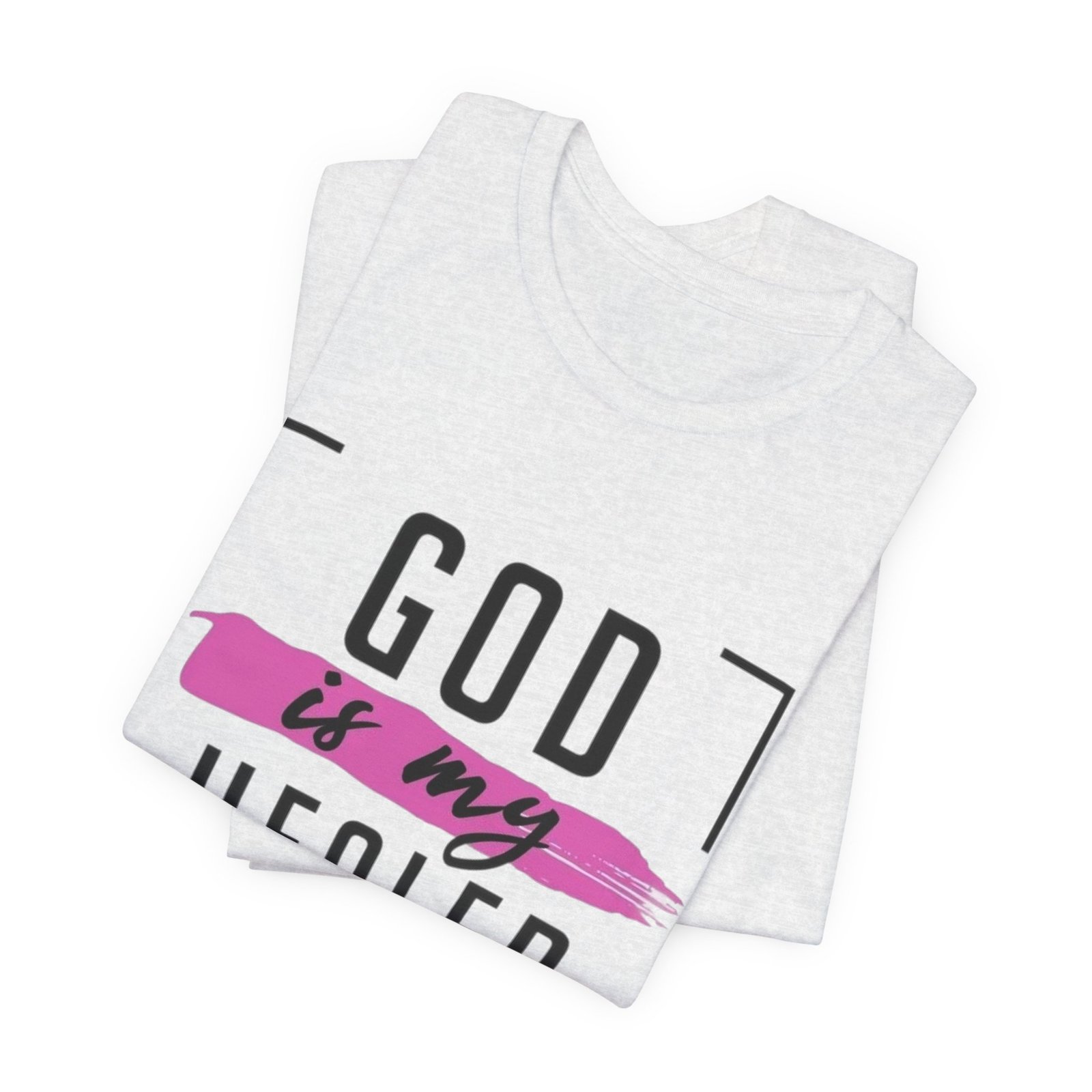 God is My Healer - Pink - Unisex T-Shirt - Image 10