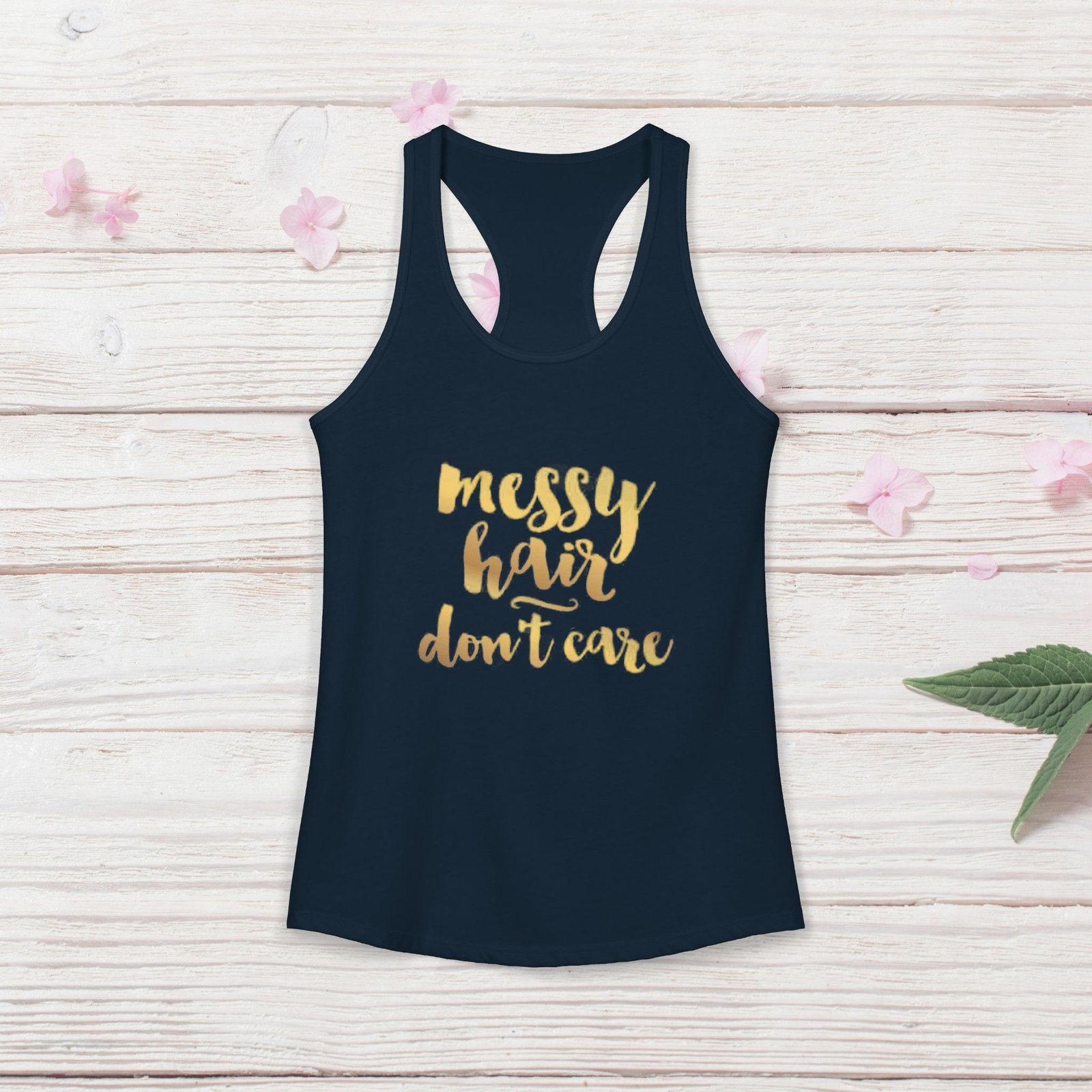 Messy Hair Don't Care Racerback Tank - Image 6
