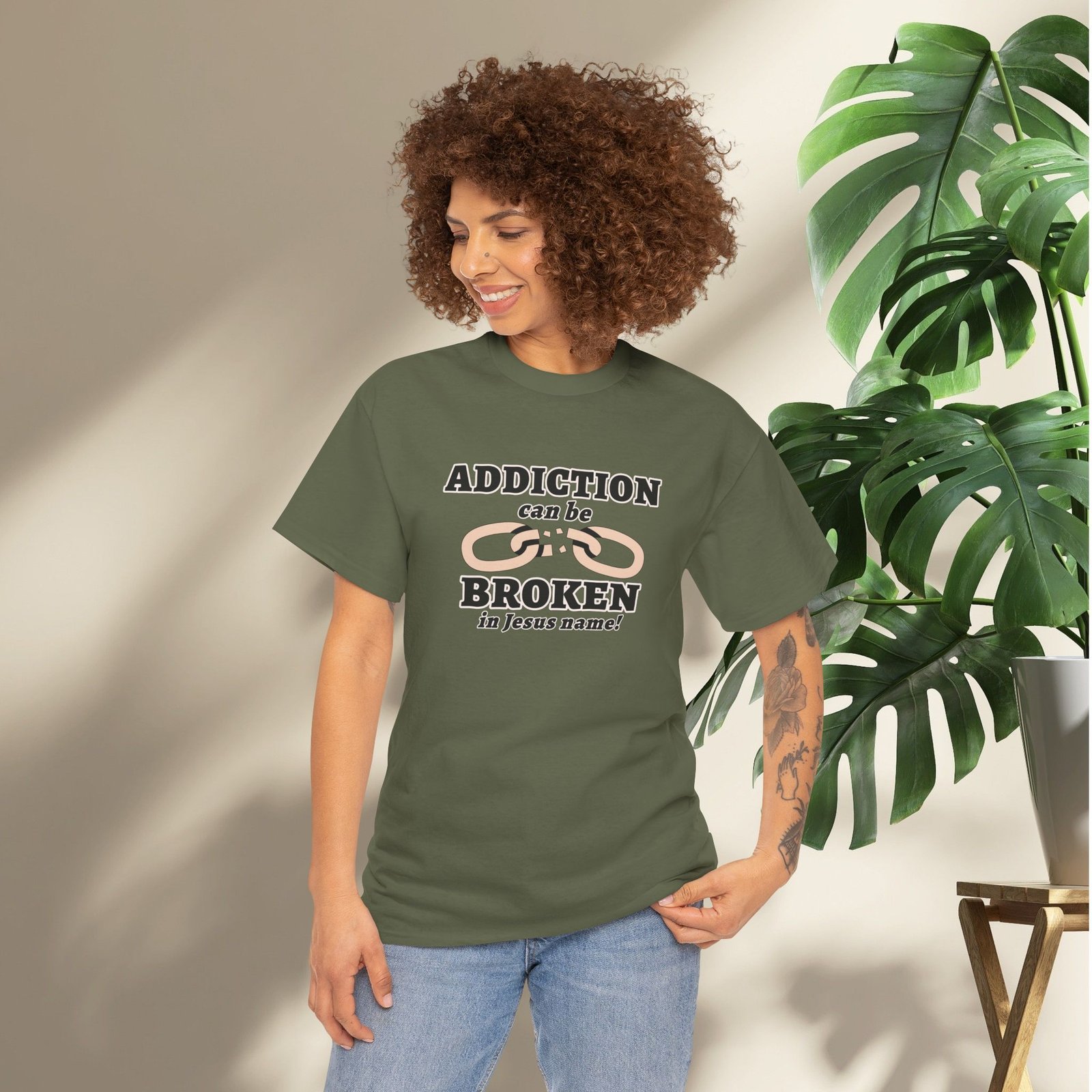 Addiction Can Be Broken  — Faith-Based Recovery T-Shirt - Image 24