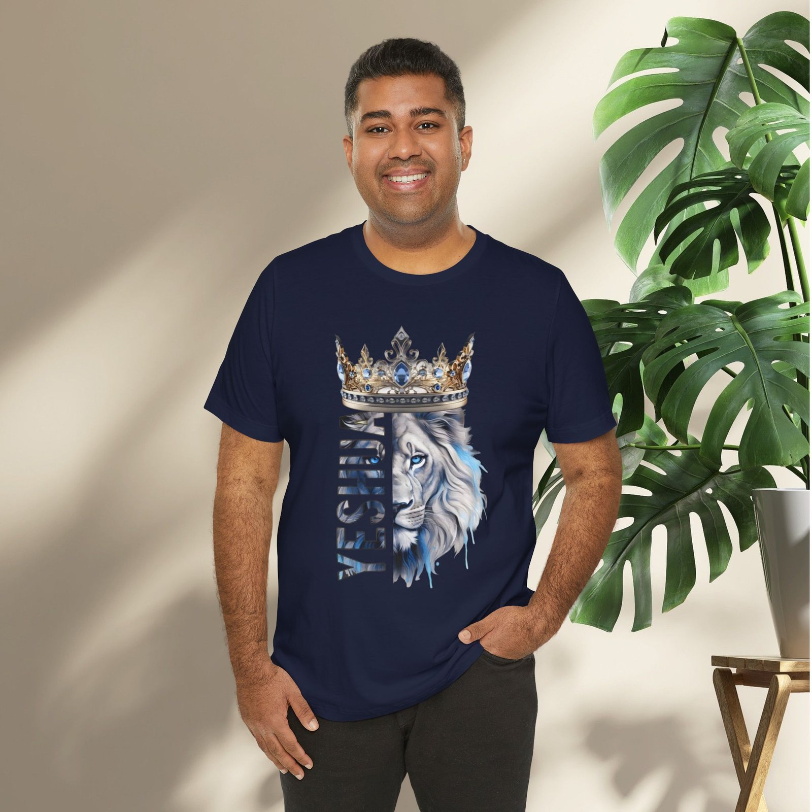 King of Kings - Crowned Yeshua Lion Unisex Tee - Image 39