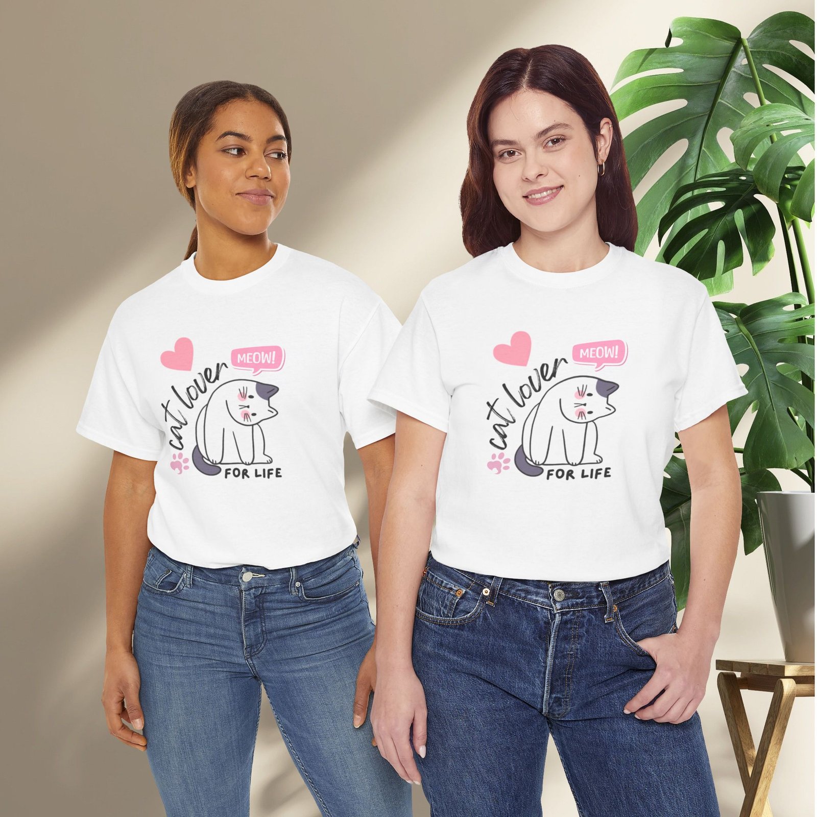Cat Lover for Life — Cute 'Meow' Graphic Tee - Image 7