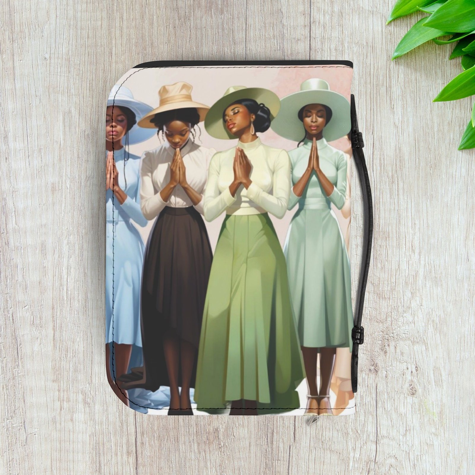 Vintage Praying Church Ladies Bible Cover - Image 2