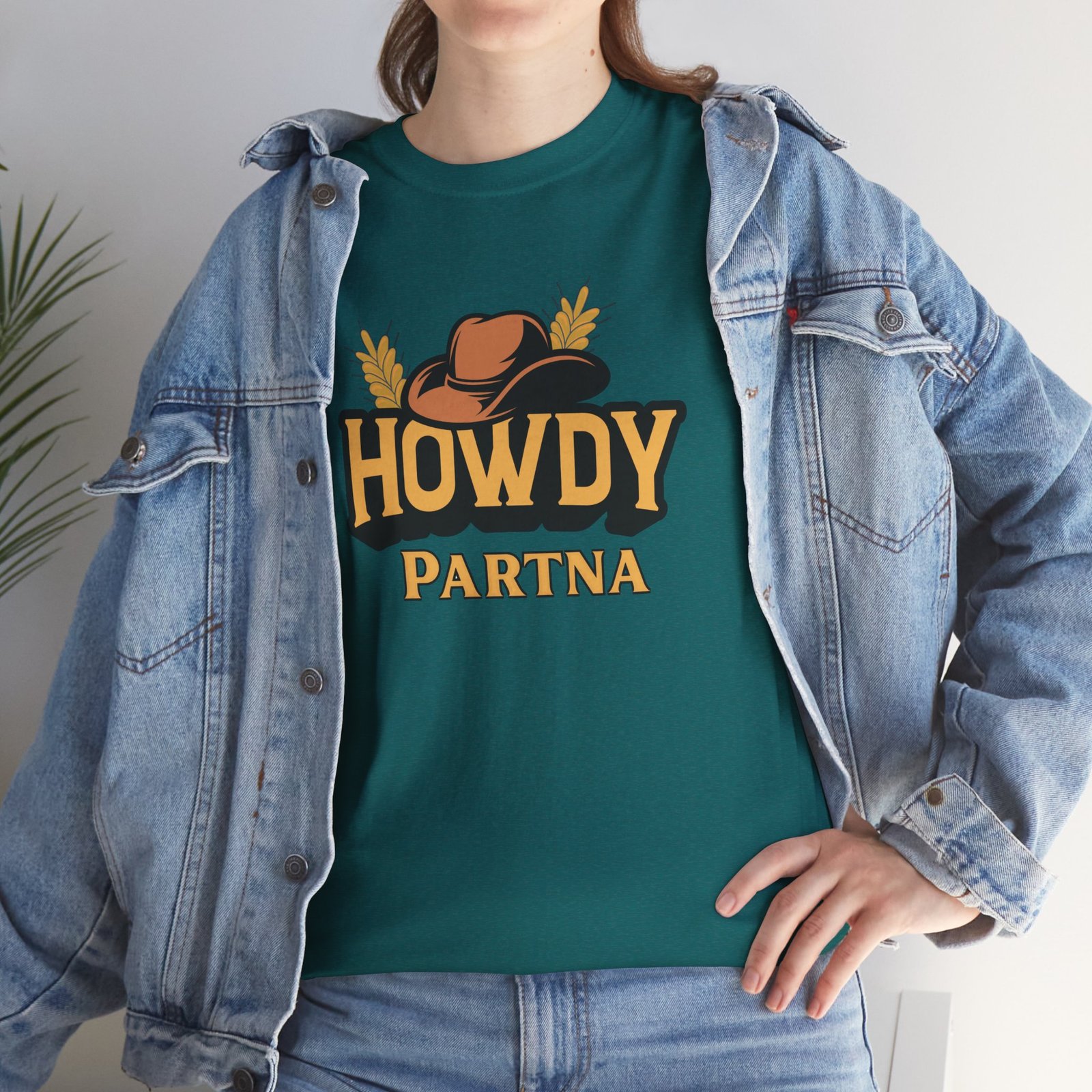 Howdy Partna  — Western Cowboy Hat Unisex T-Shirt - Image 30