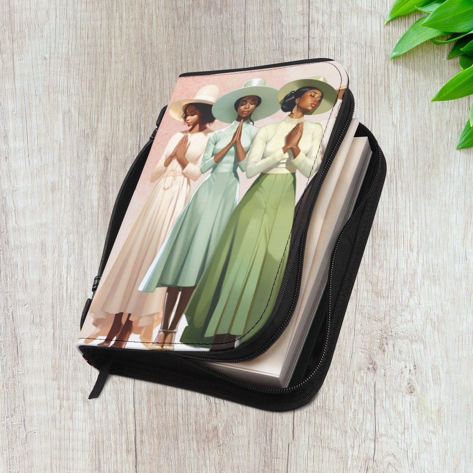 Vintage Praying Church Ladies Bible Cover - Image 5
