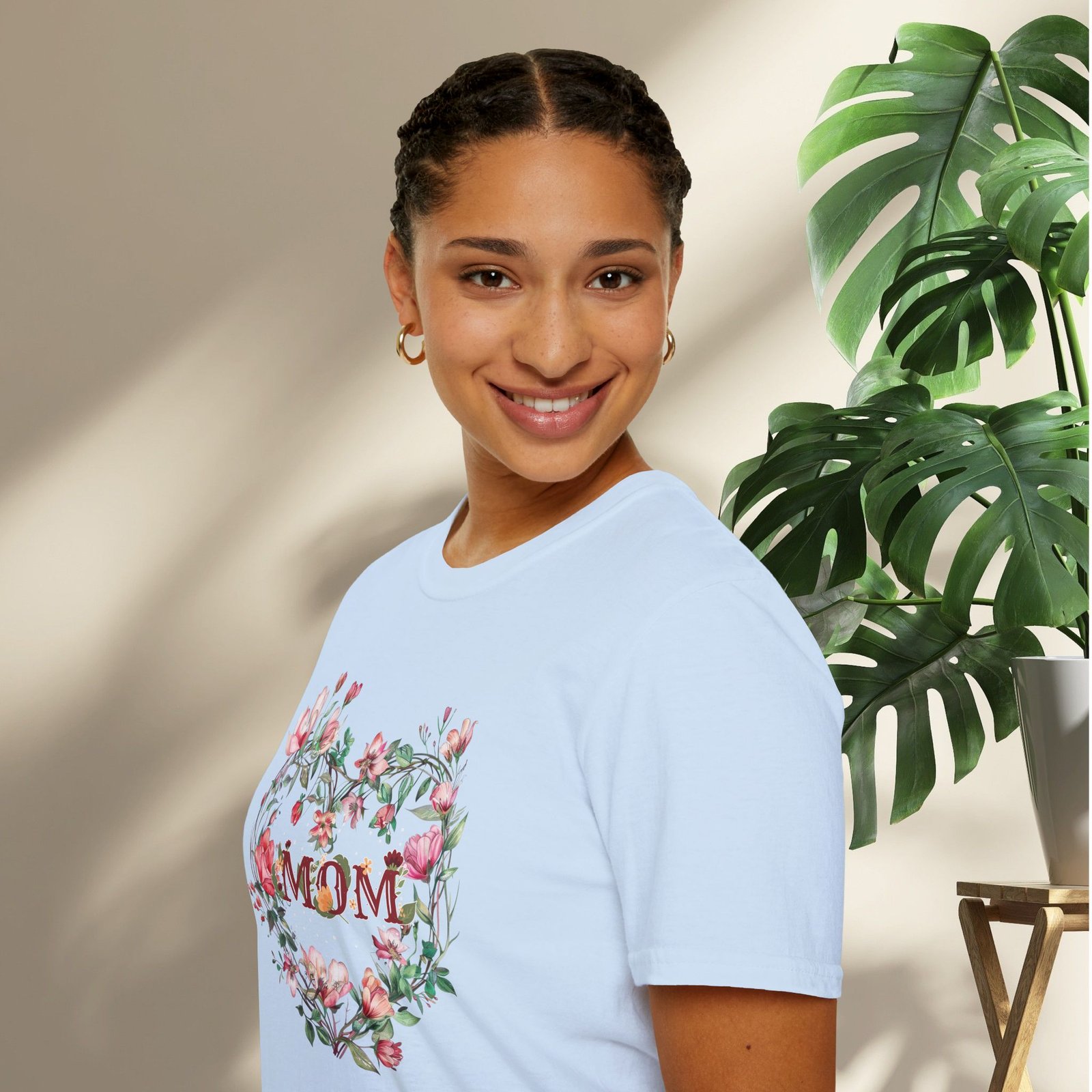 Floral Heart Wreath - MOM T-Shirt - Image 20