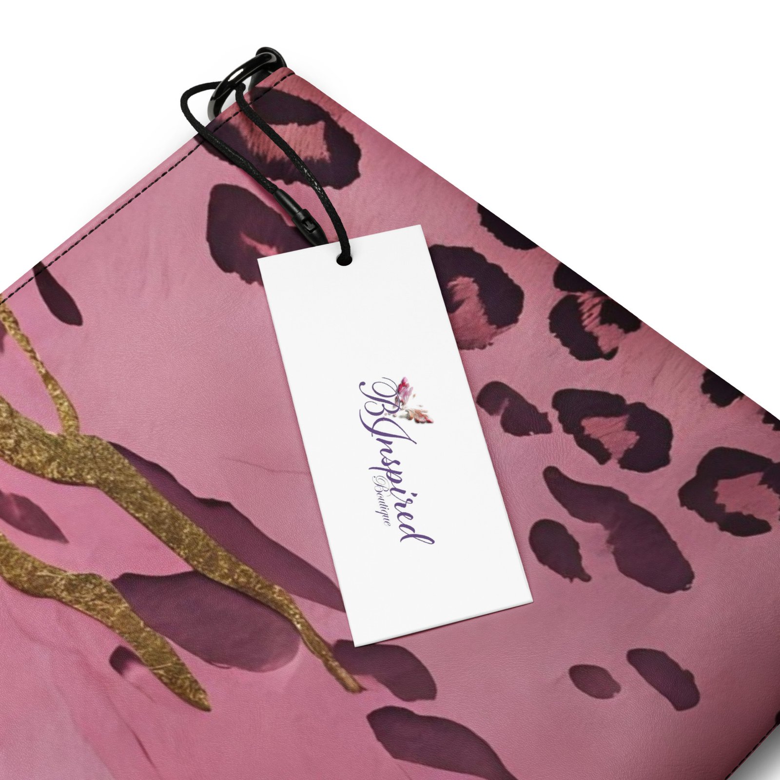 Pink & Gold Animal Print Crossbody bag - Image 6