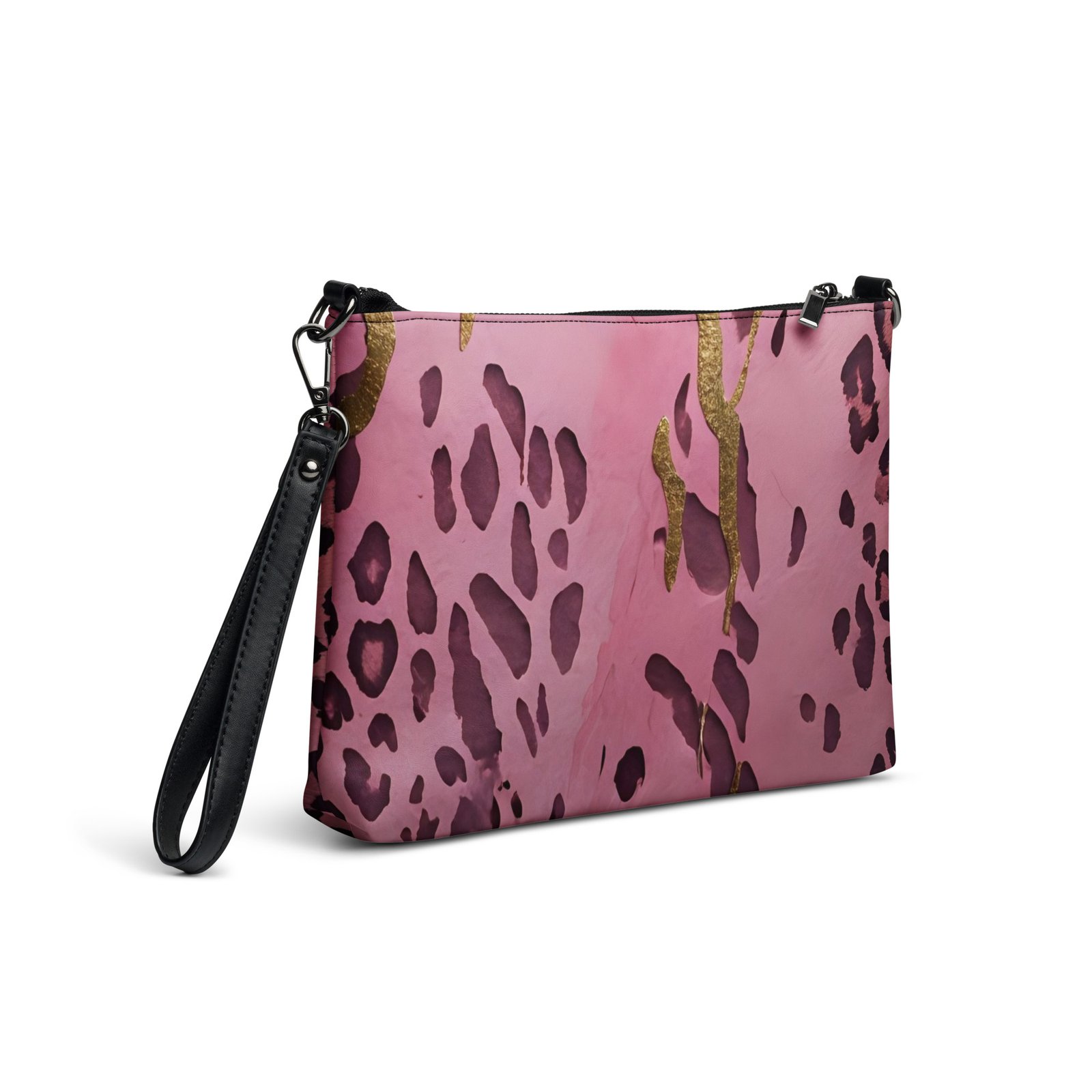 Pink & Gold Animal Print Crossbody bag - Image 7
