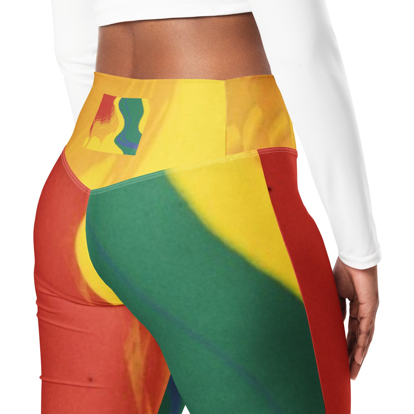 Boho Bold Color High Waist Flare leggings - Image 8
