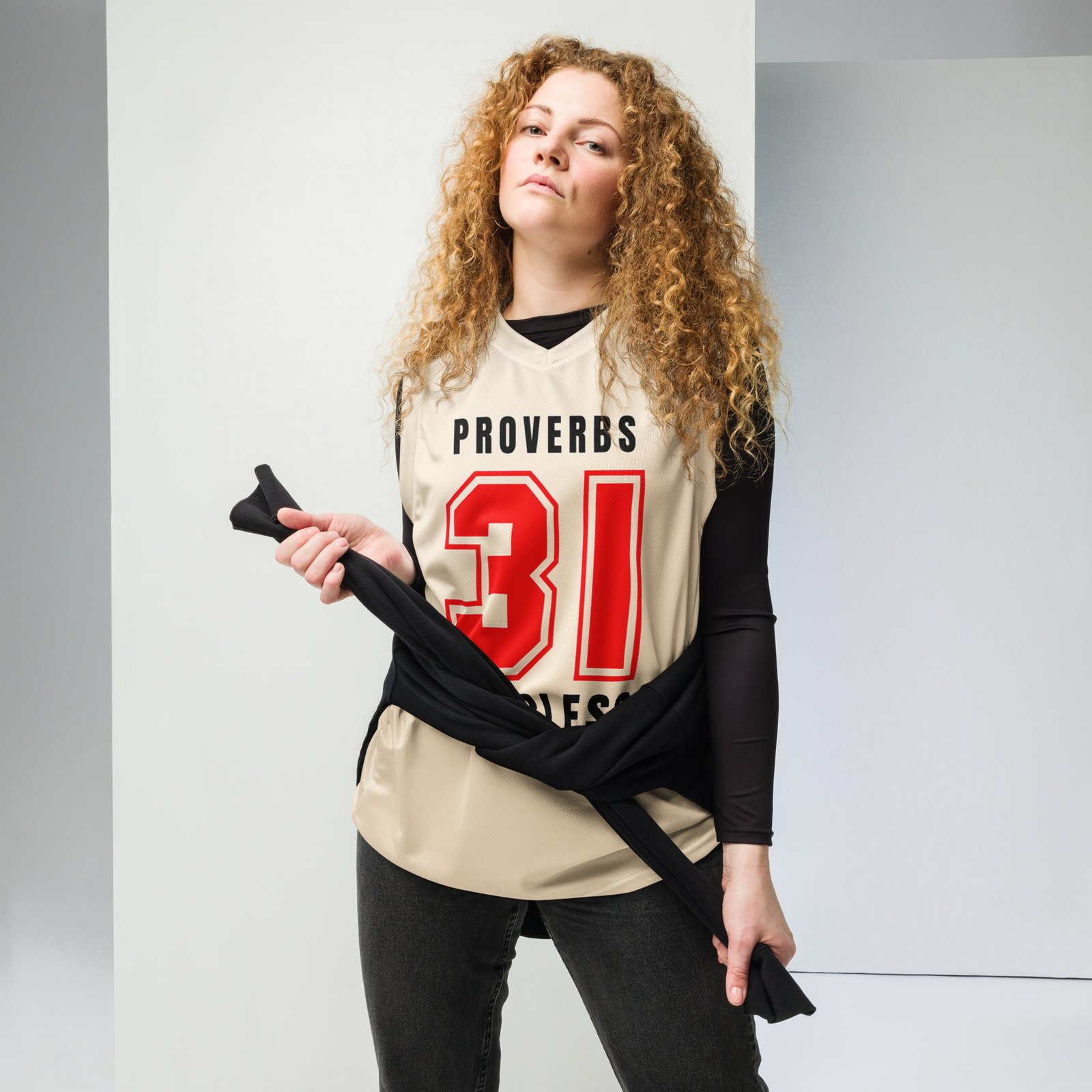 Proverbs 31 Fearless Unisex Basketball Jersey