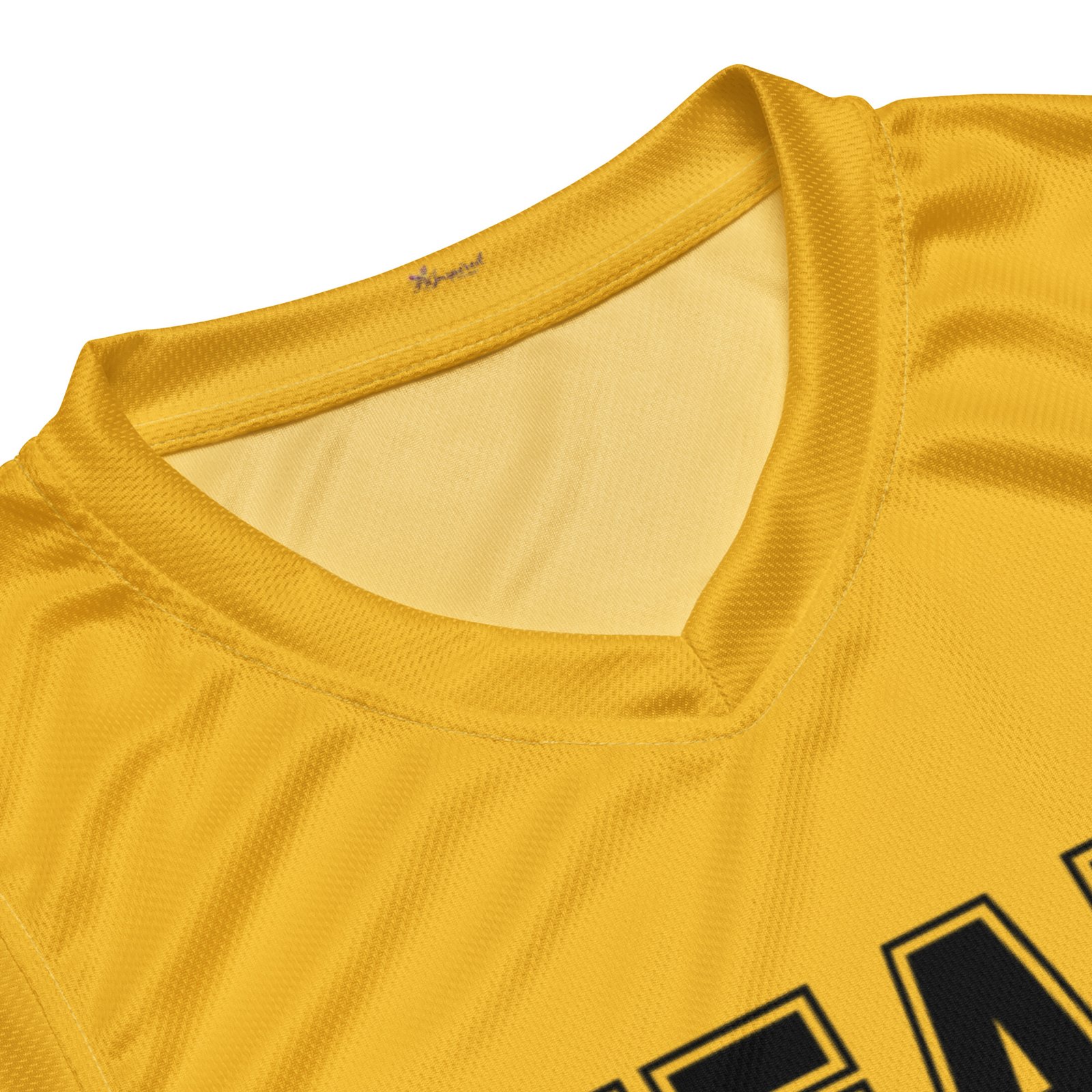 Team Jesus Unisex Basketball Jersey - Mustard Yellow - Image 4