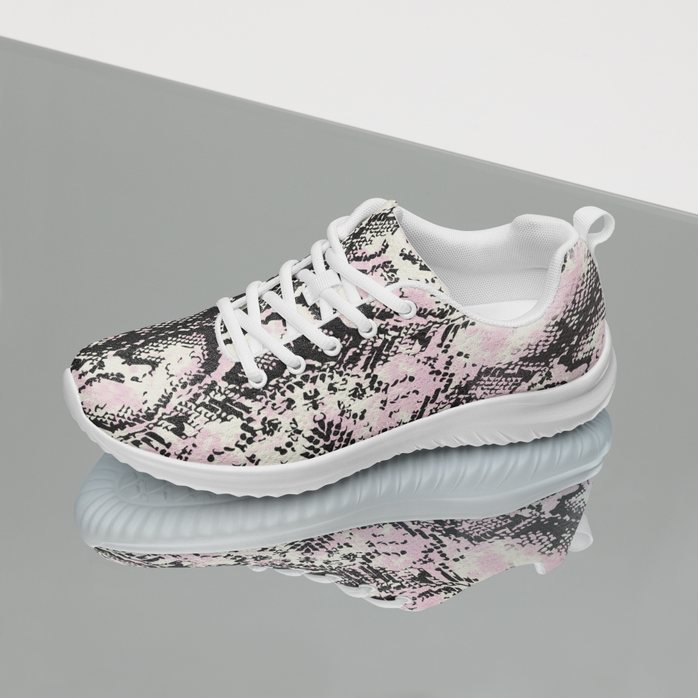 Pink Snakeskin Women’s Athletic Shoes - Image 4