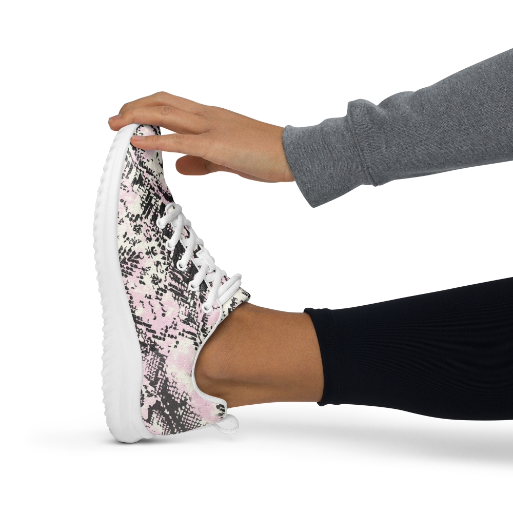 Pink Snakeskin Women’s Athletic Shoes - Image 5