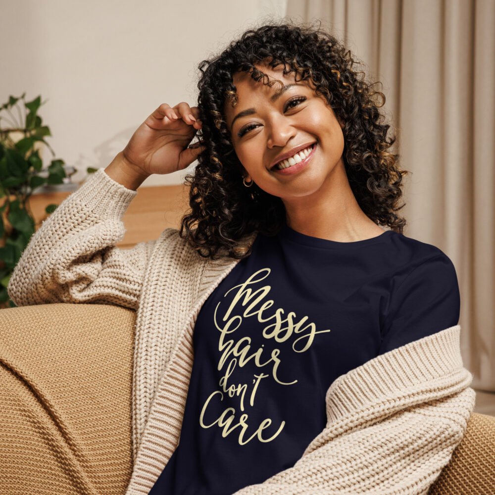 Messy Hair Don't Care Women's Relaxed T-Shirt - Image 1