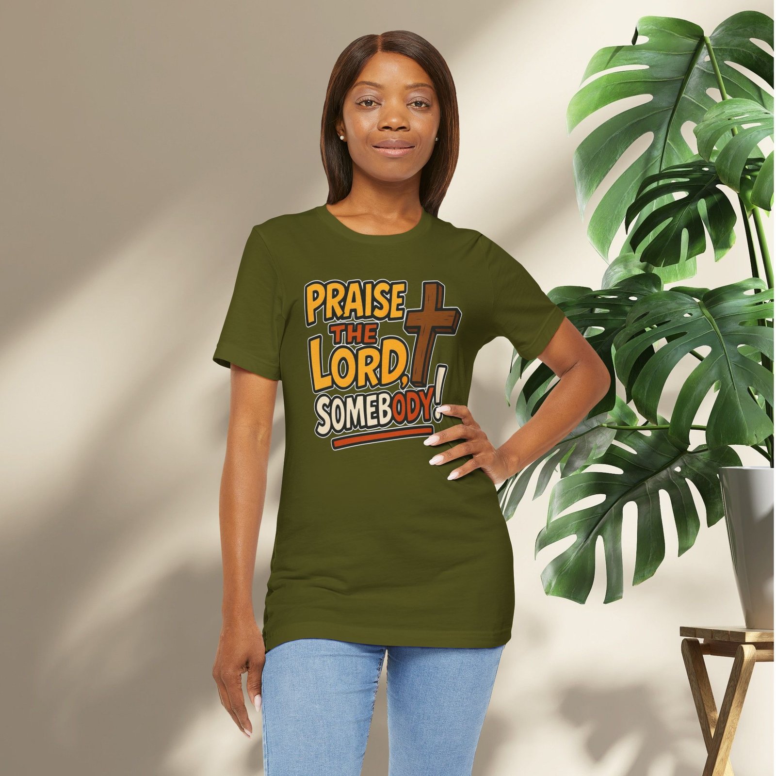 Praise the Lord Somebody! - Cross Unisex T-Shirt - Image 40