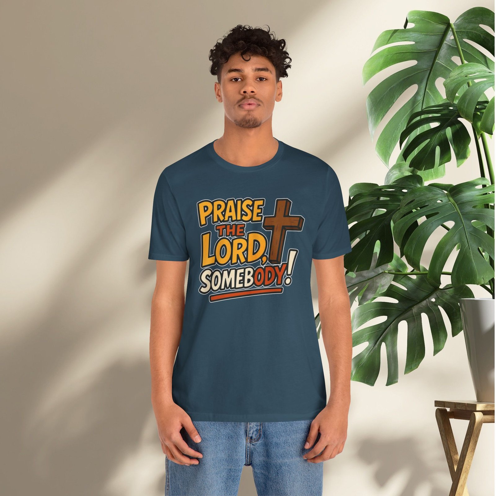 Praise the Lord Somebody! - Cross Unisex T-Shirt - Image 44