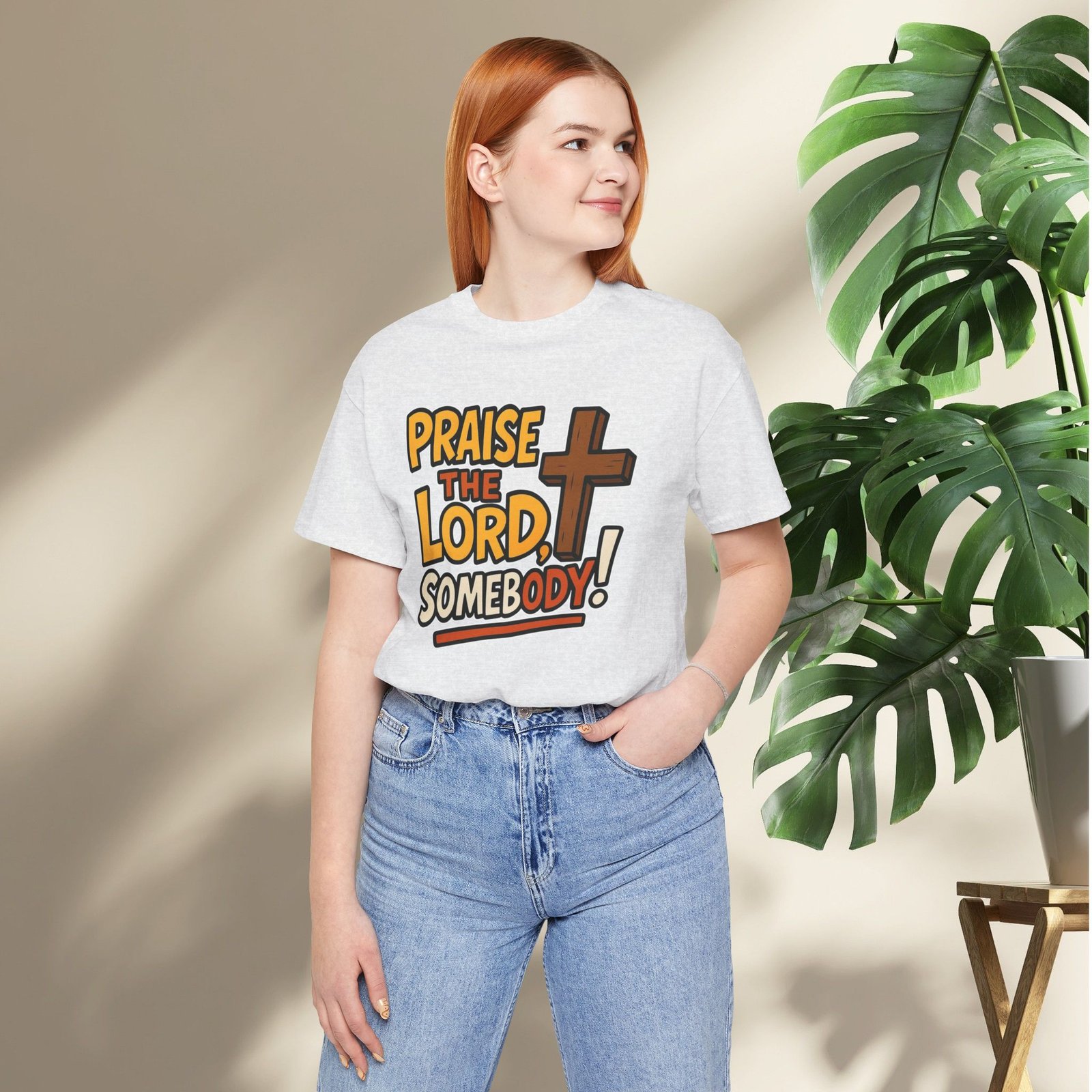 Praise the Lord Somebody! - Cross Unisex T-Shirt - Image 18