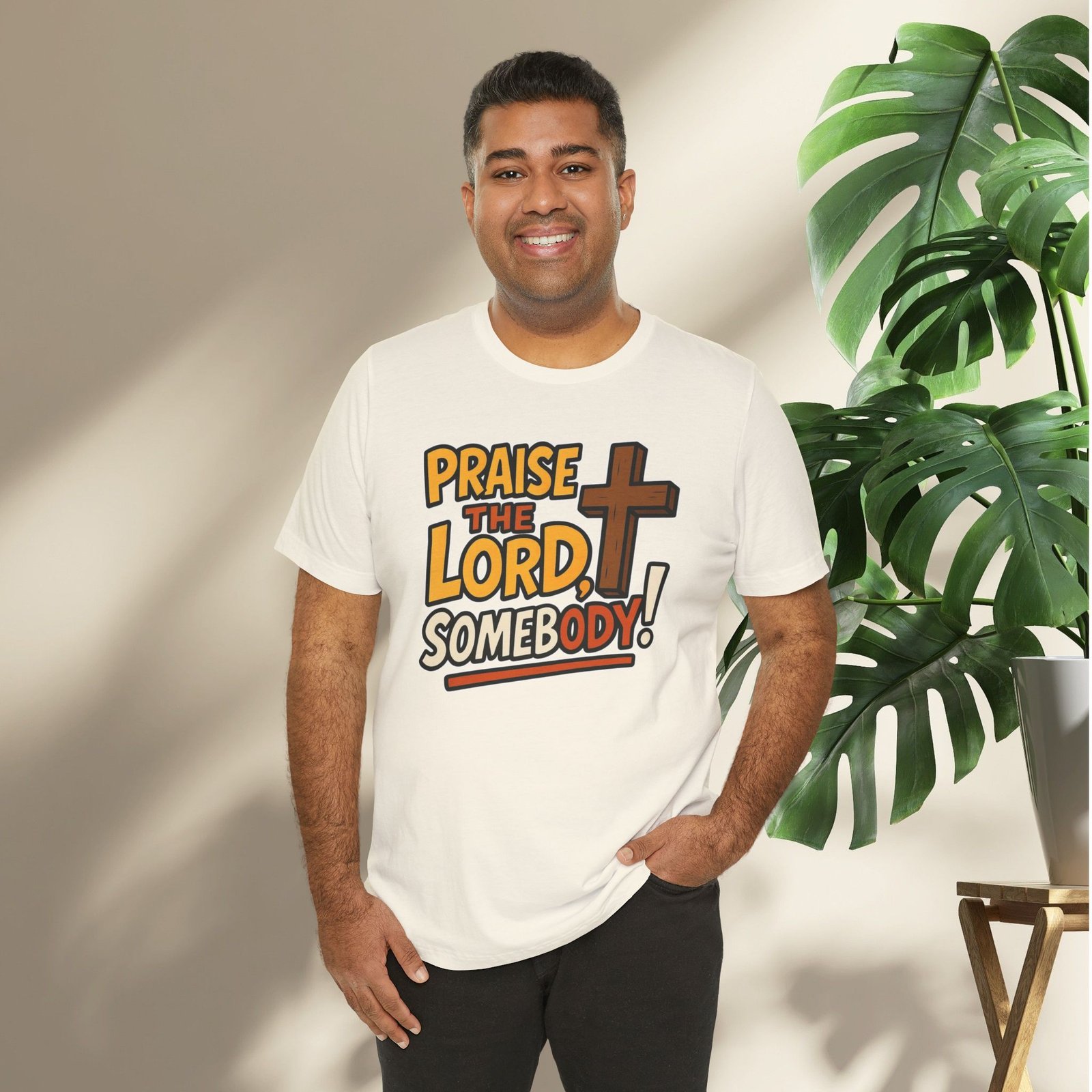 Praise the Lord Somebody! - Cross Unisex T-Shirt - Image 27