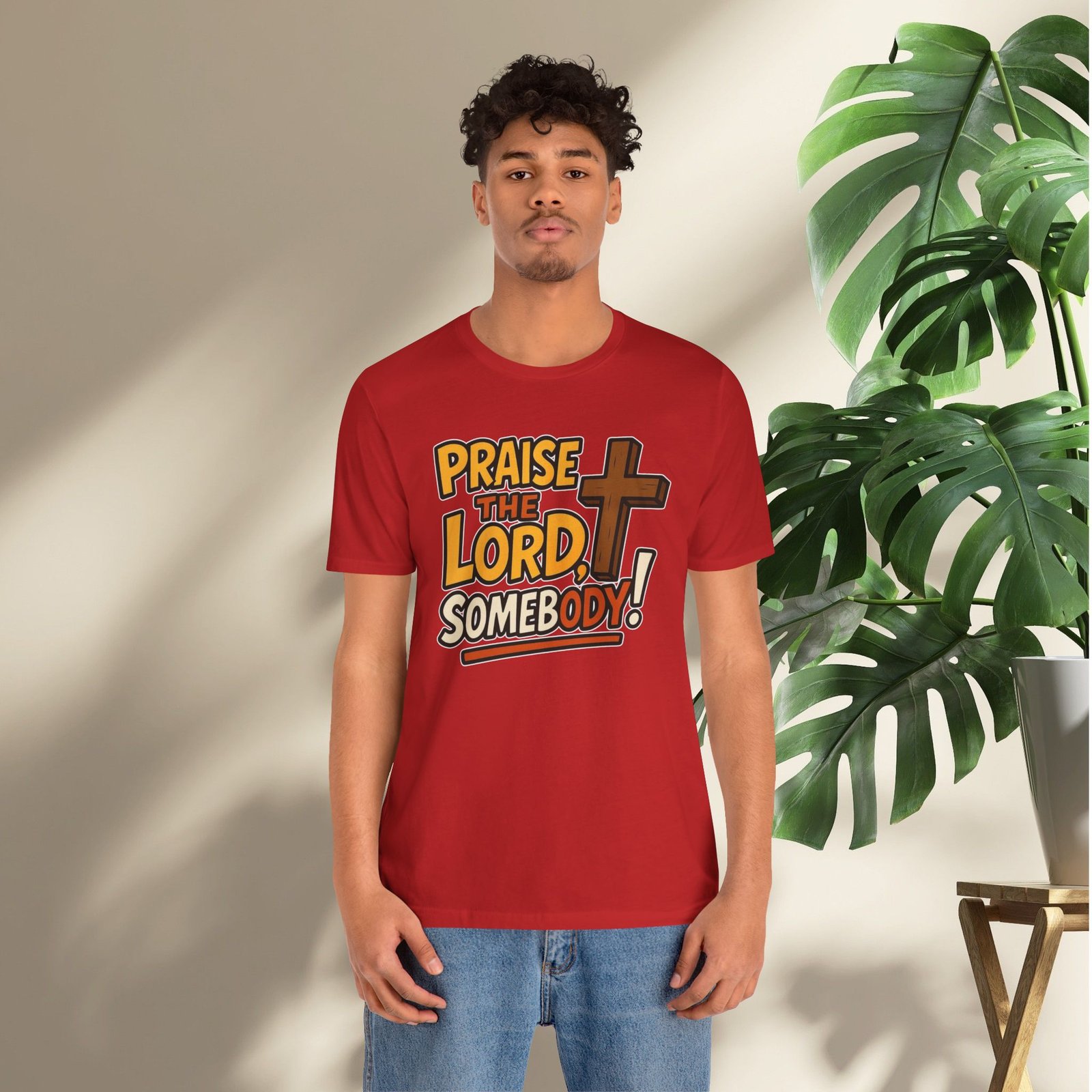 Praise the Lord Somebody! - Cross Unisex T-Shirt - Image 62