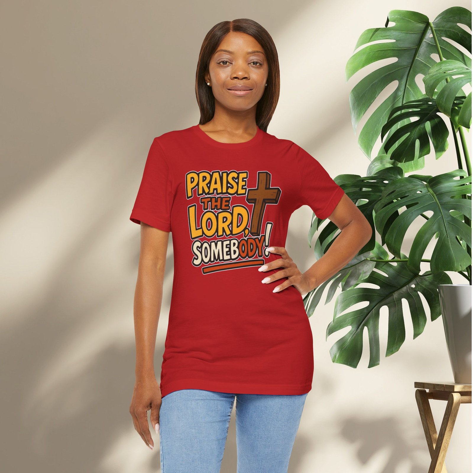 Praise the Lord Somebody! - Cross Unisex T-Shirt - Image 64